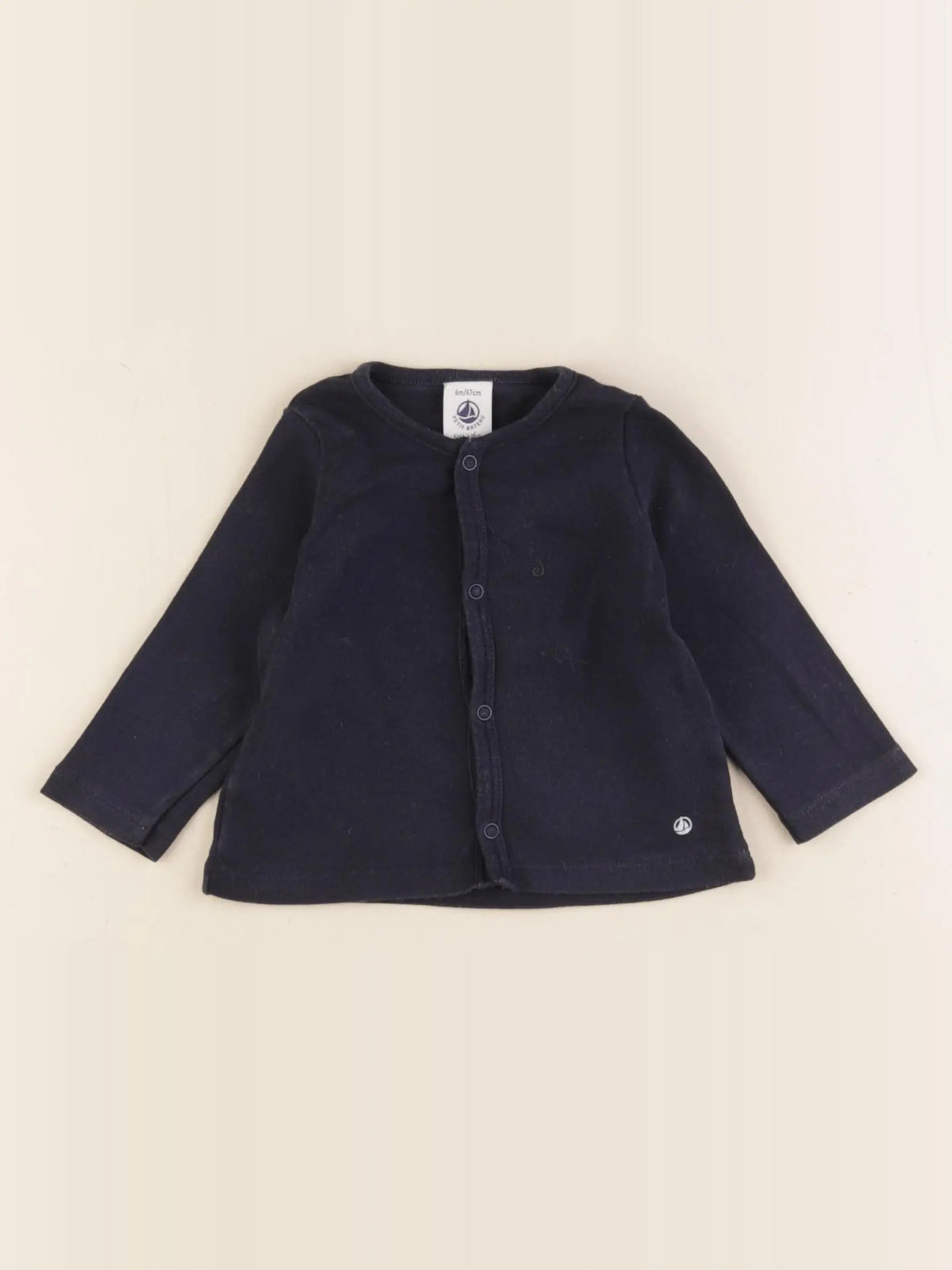 Petit Bateau - sweat bleu - 6 mois