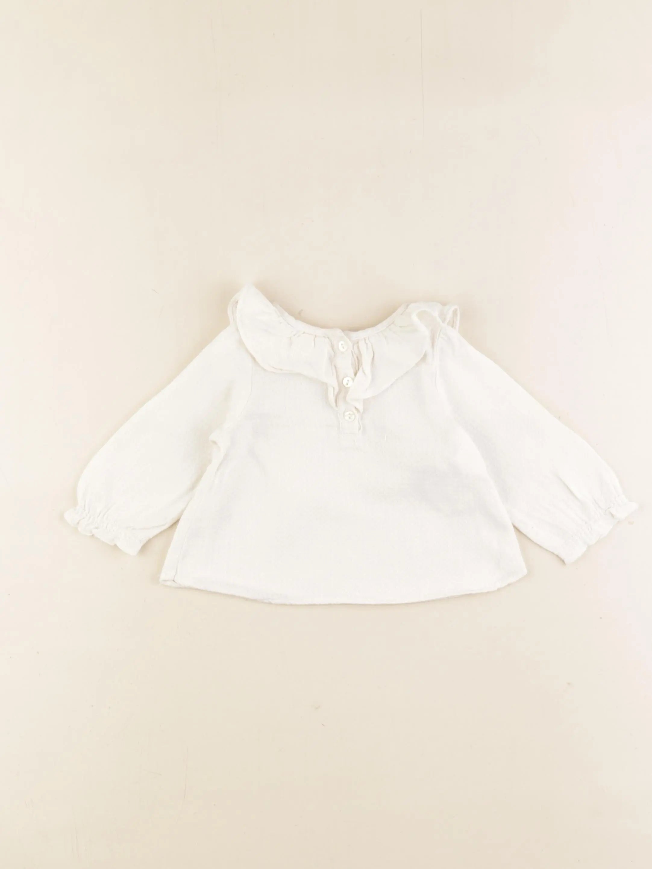 Zara - tee-shirt blanc - 6/9 mois