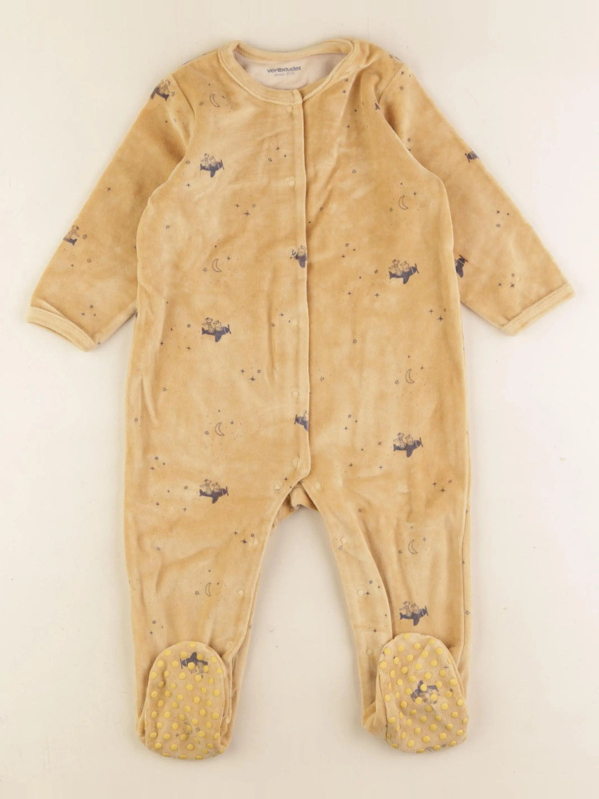 Vertbaudet - pyjama velours jaune - 18 mois