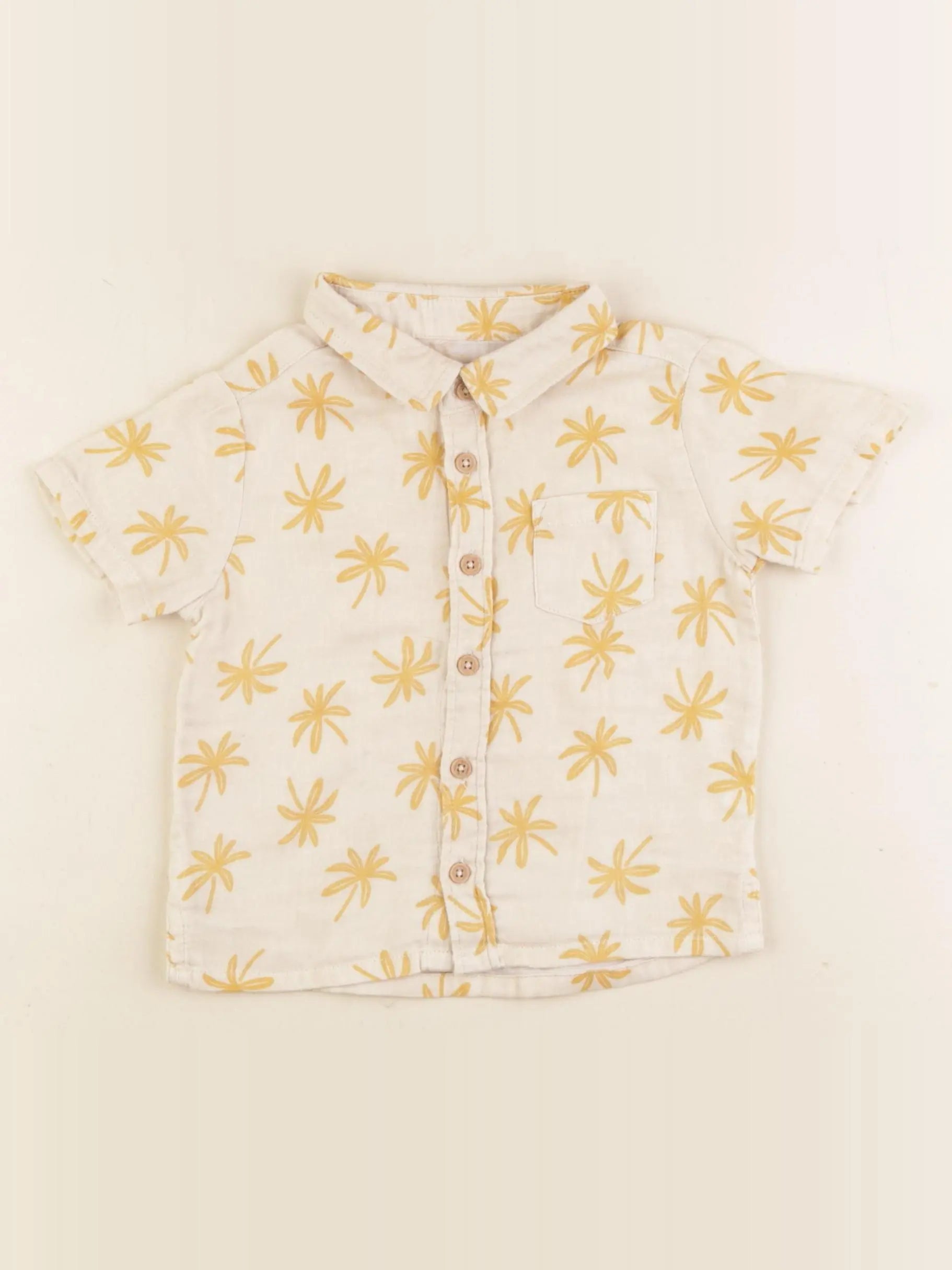 Vertbaudet - chemise jaune - 24 mois