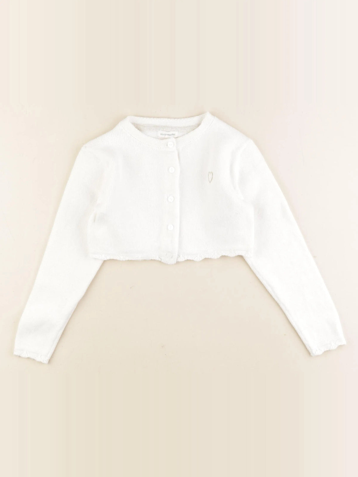 Vertbaudet - gilet blanc - 6 ans