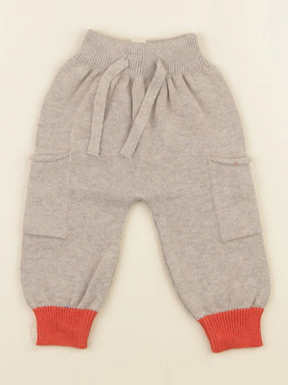 Pantalon beige, orange