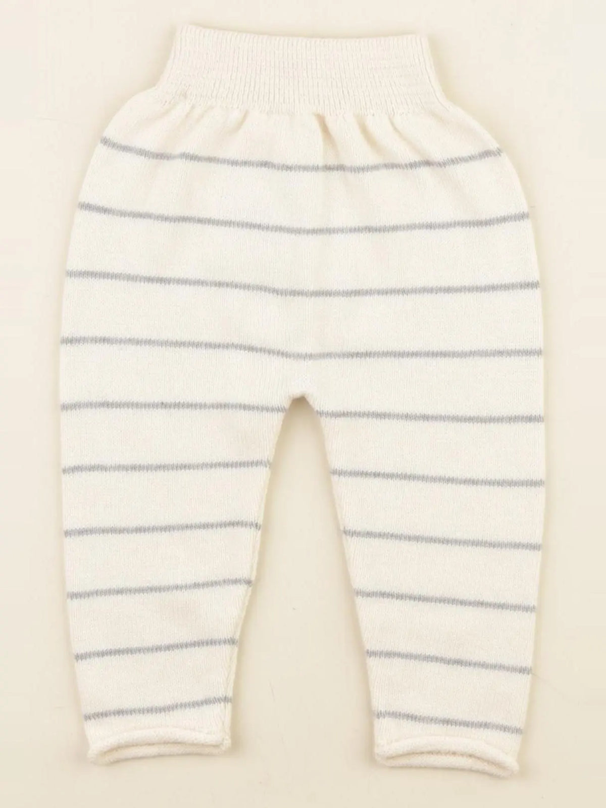 Pantalon beige rayé