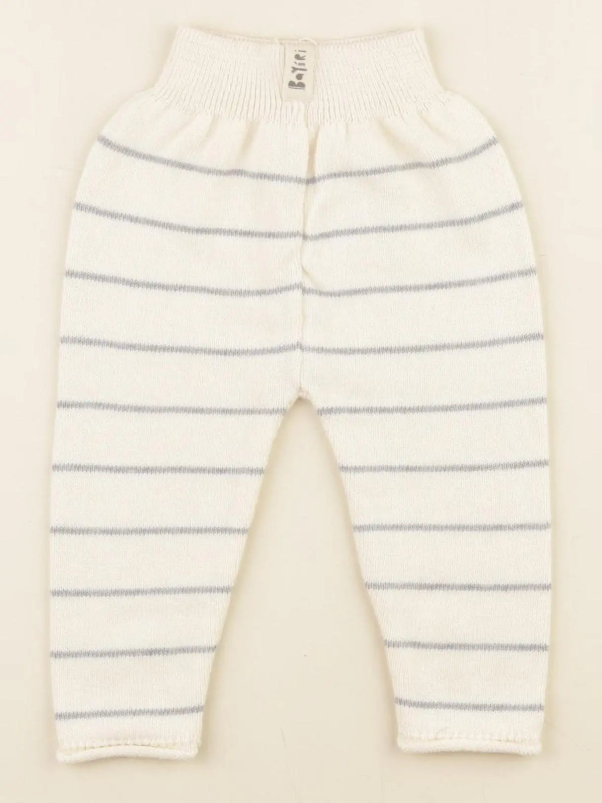 Pantalon beige rayé