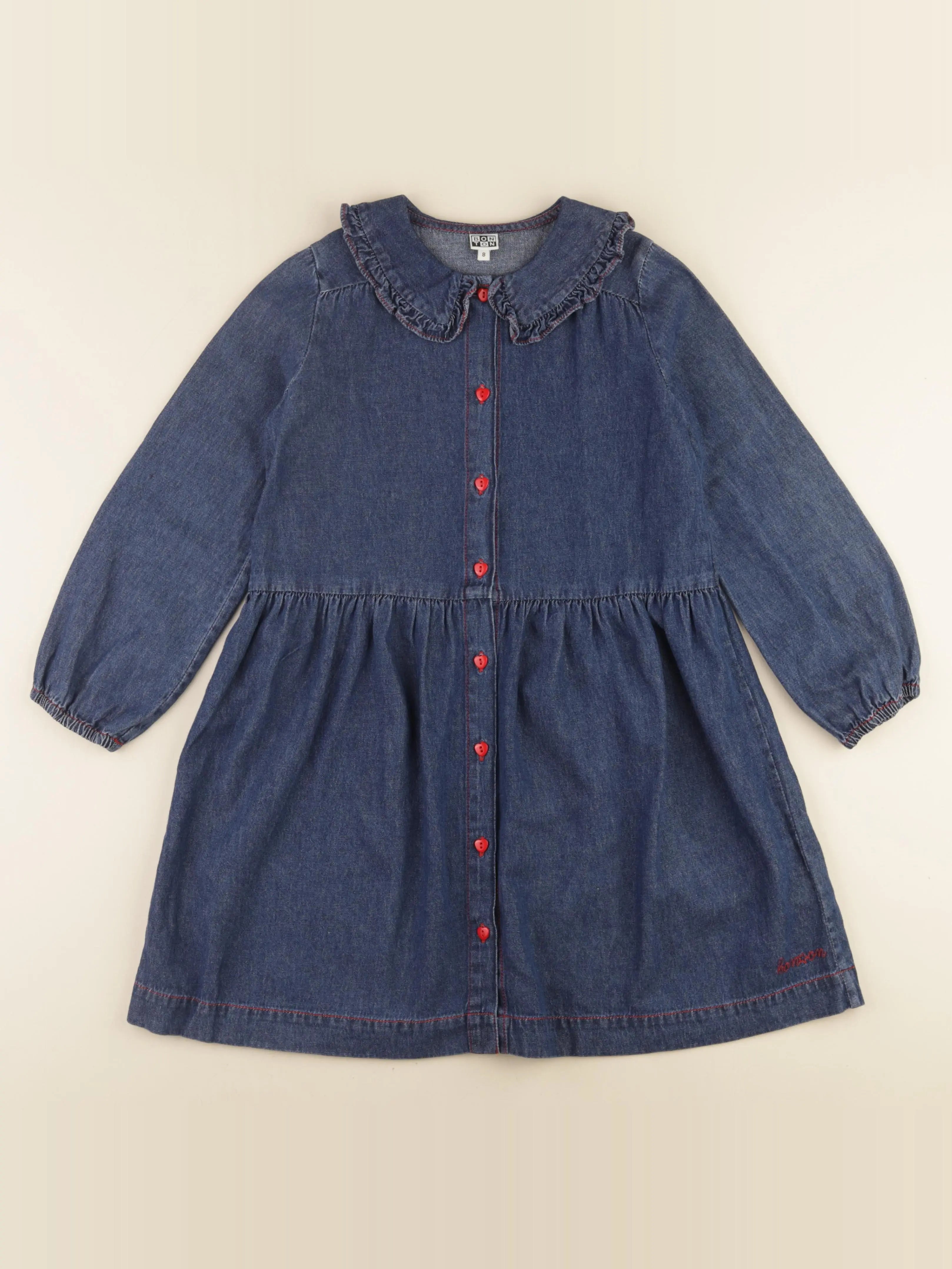 Bonton - robe bleu - 8 ans