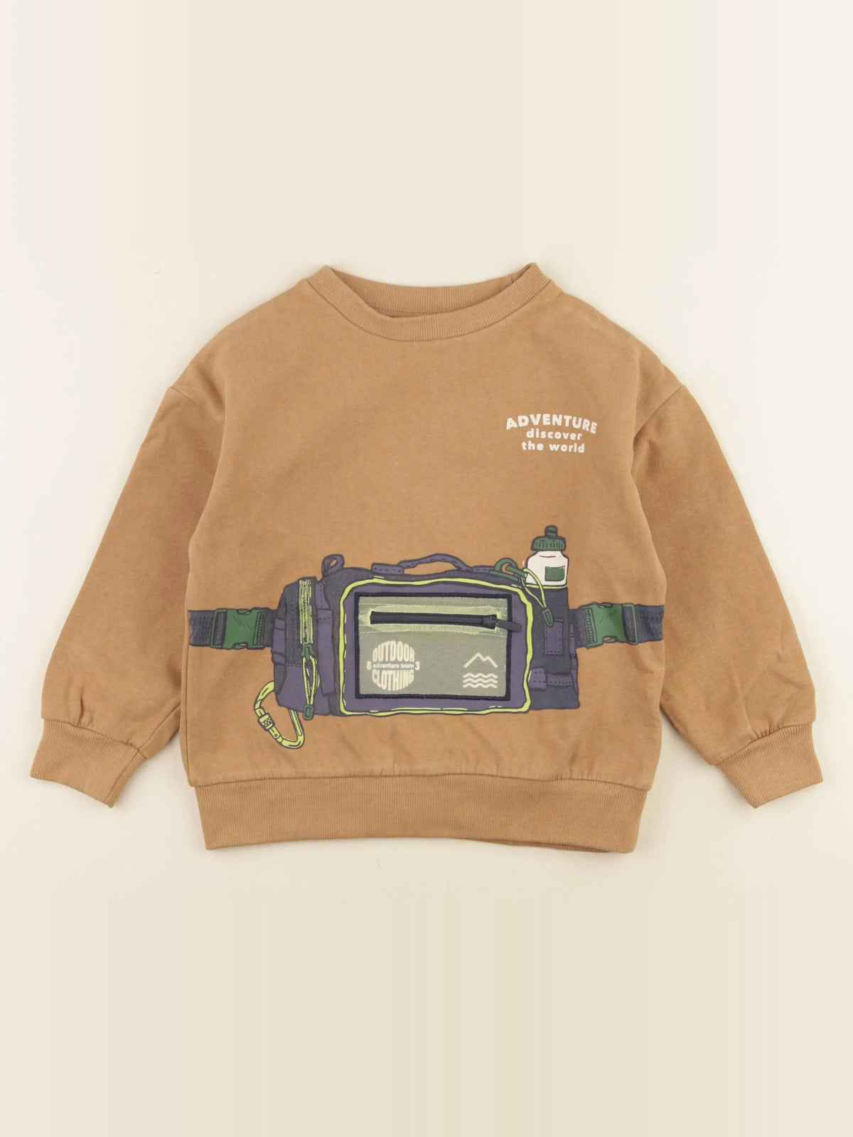 Vertbaudet - sweat marron - 5 ans