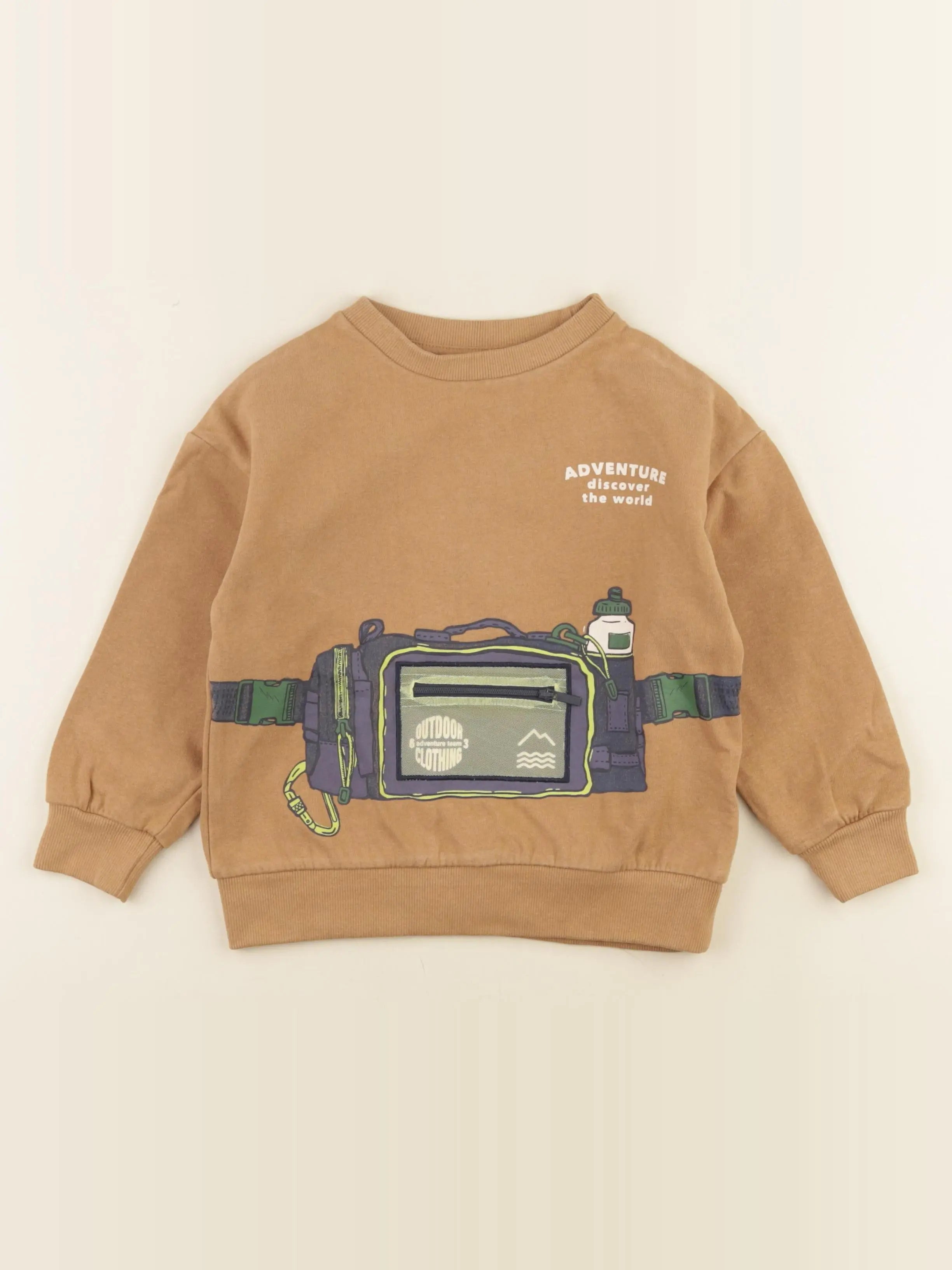 Vertbaudet - sweat marron - 5 ans