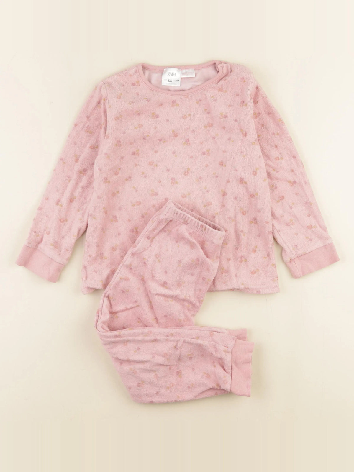 Zara - pyjama coton rose - 3/4 ans