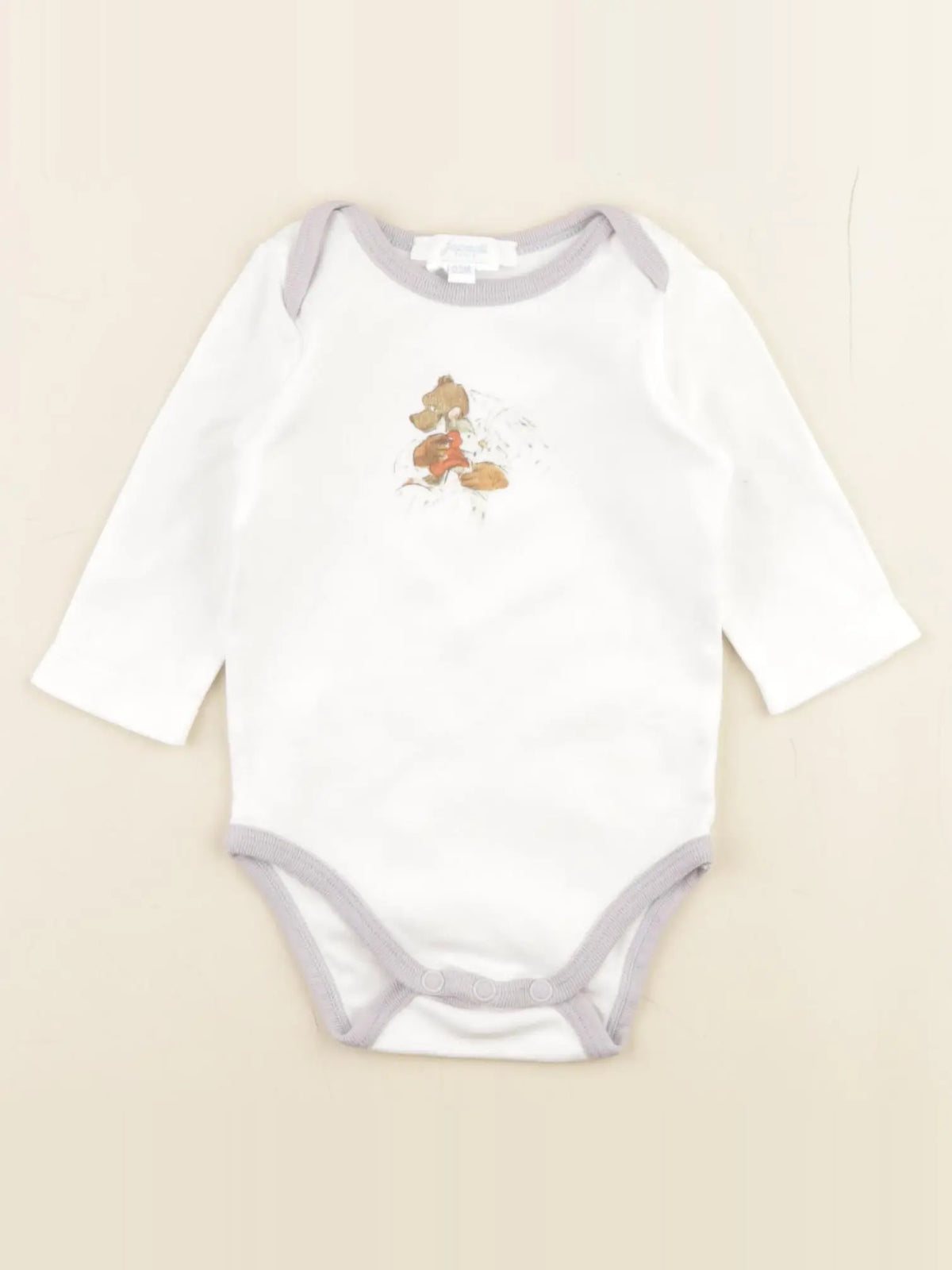 Jacadi - body blanc, gris - 3 mois