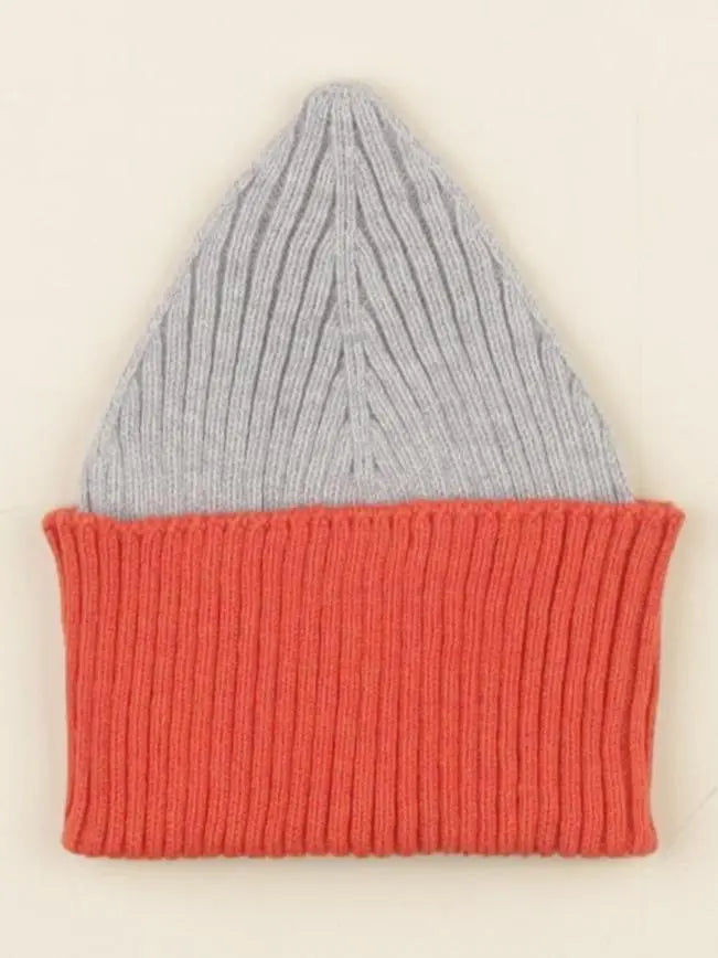 Bonnet gris, orange