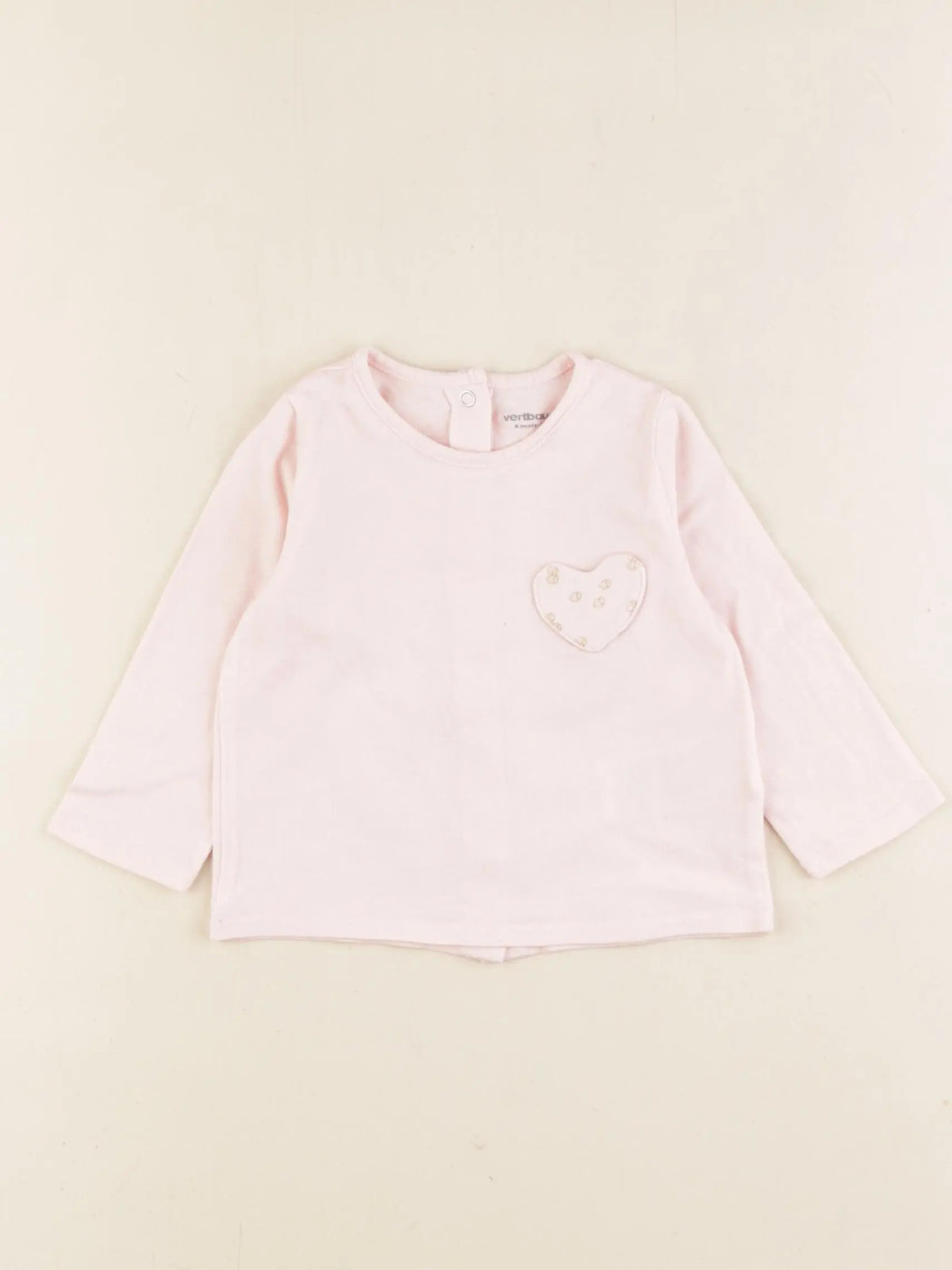 Vertbaudet - tee-shirt rose - 6 mois
