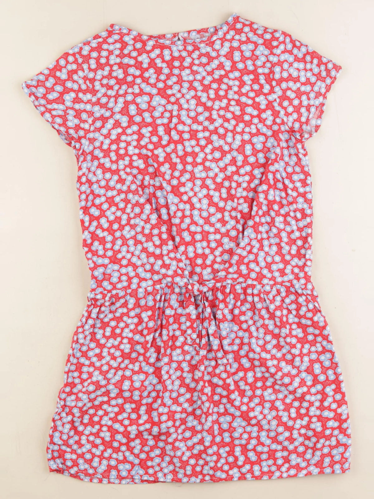 Vertbaudet - robe rouge, bleu - 9 ans