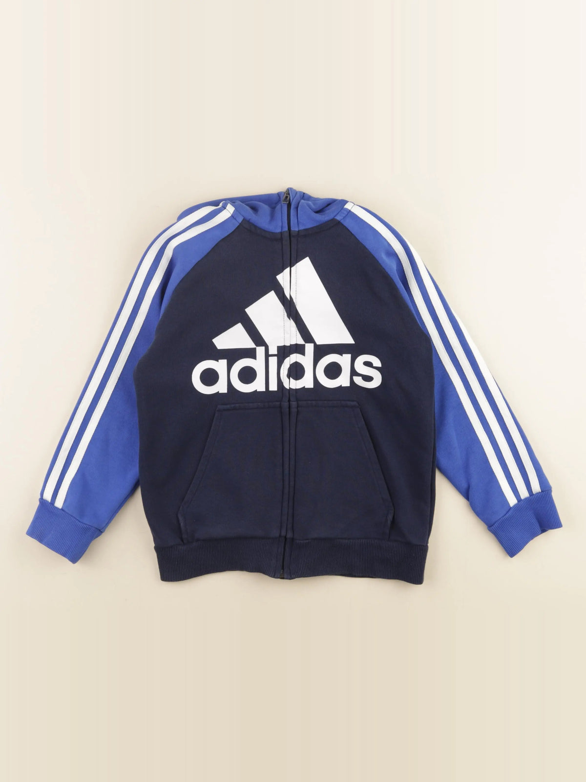 Adidas - sweat bleu - 6/7 ans