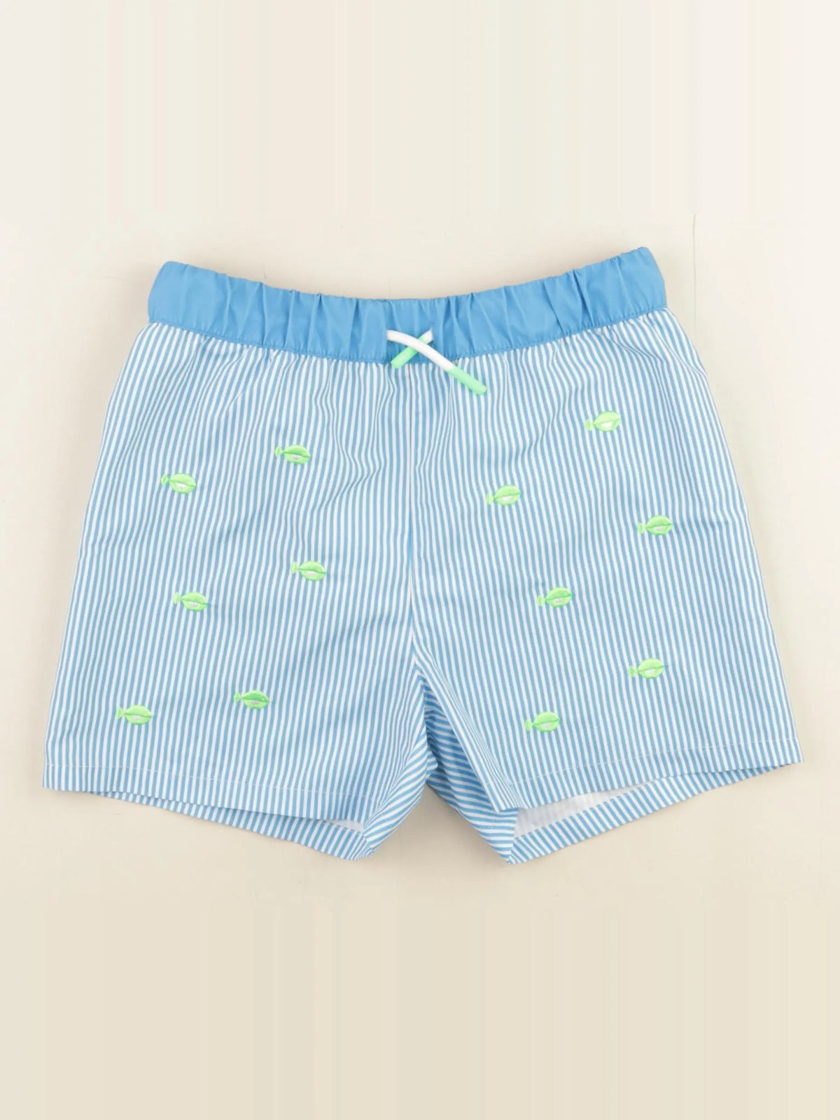 Jacadi - maillot de bain bleu, blanc, vert - 8 ans