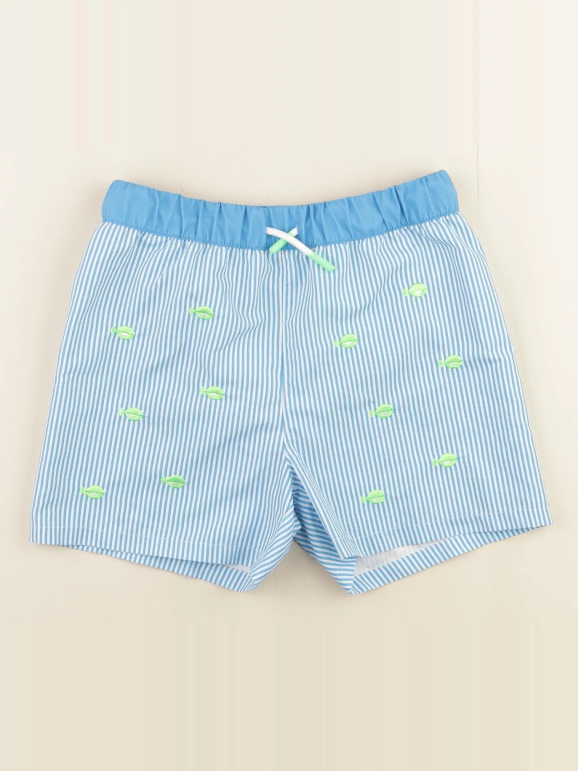 Jacadi - maillot de bain bleu, blanc, vert - 8 ans