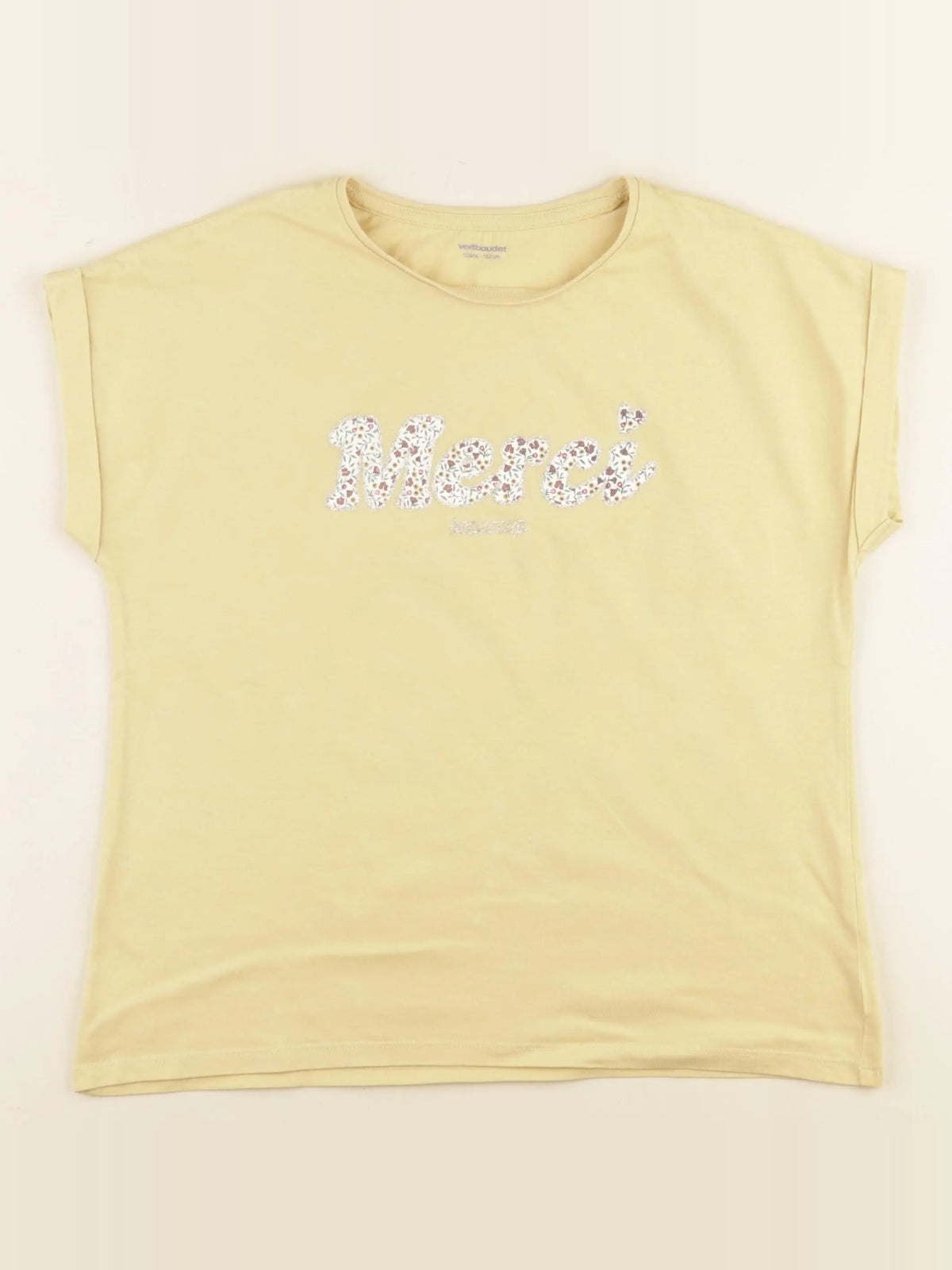 Vertbaudet - tee-shirt jaune - 12 ans