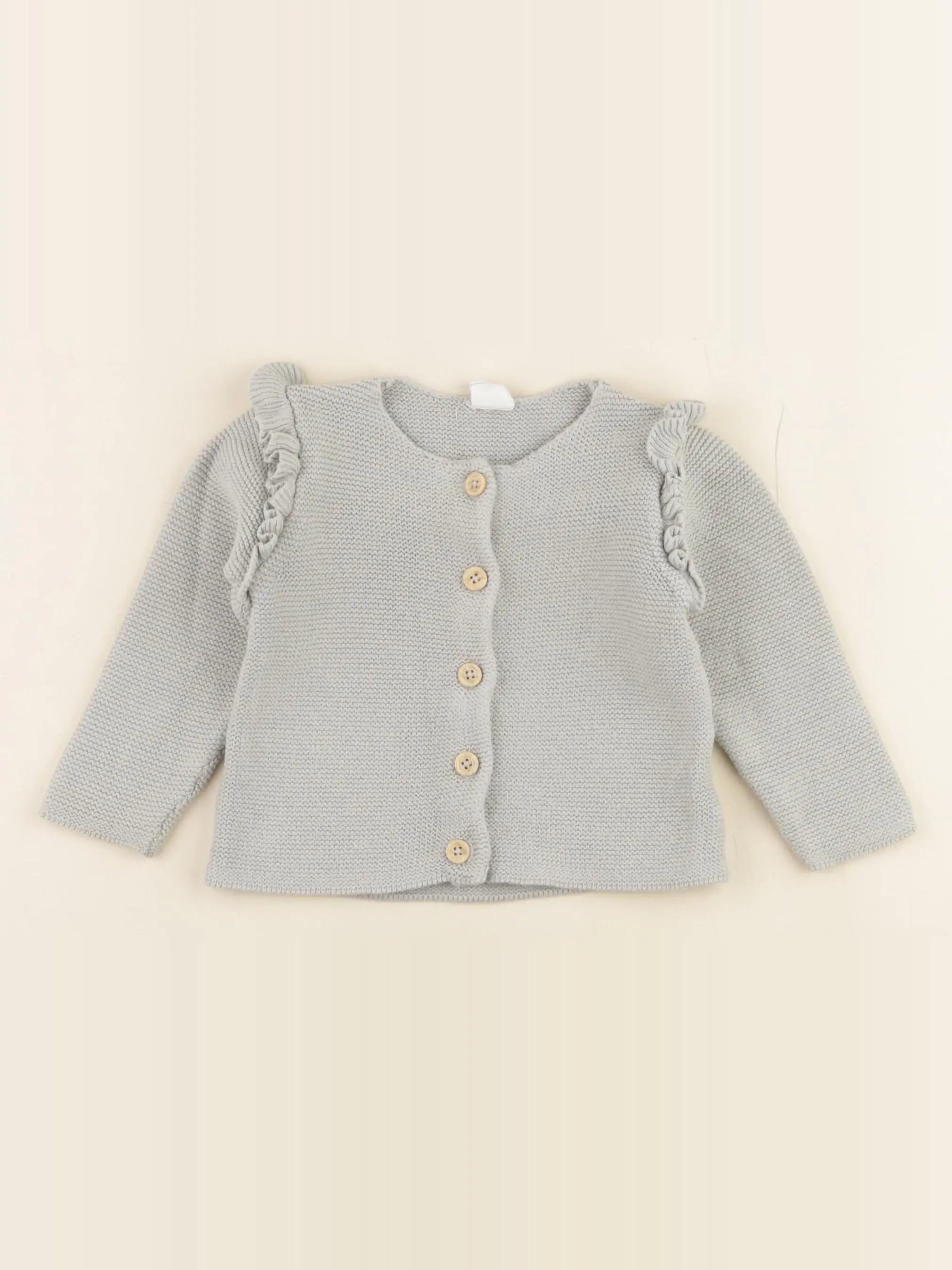 H&M - gilet gris - 9/12 mois