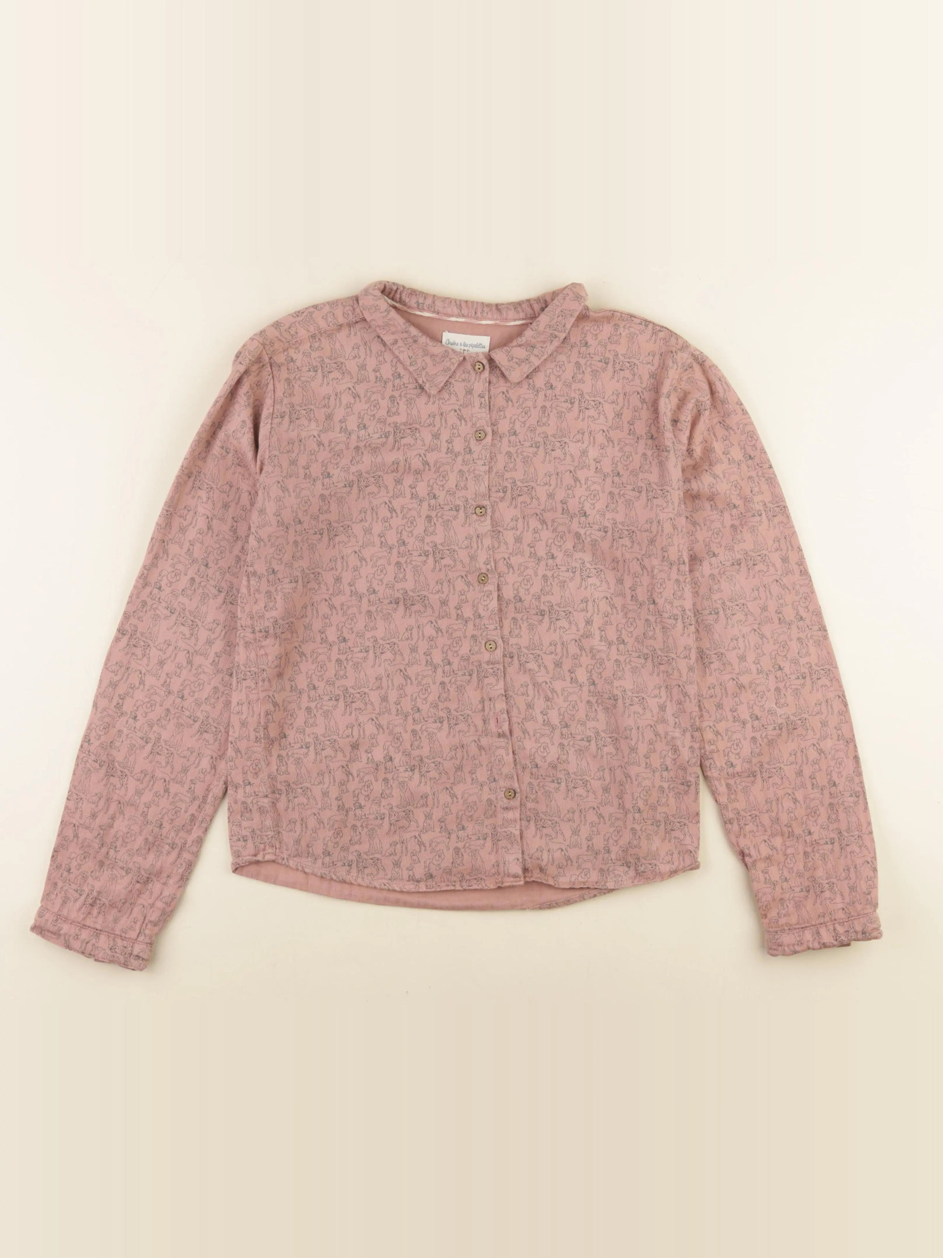 Arsène et les pipelettes - chemise rose - 12 ans