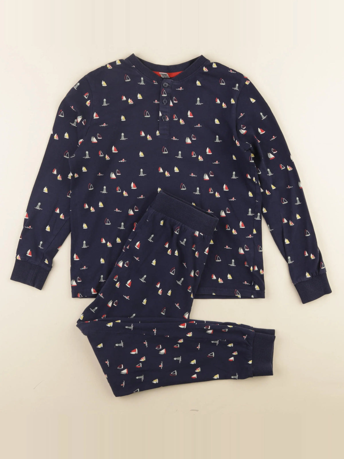 Okaidi - pyjama coton bleu - 10 ans