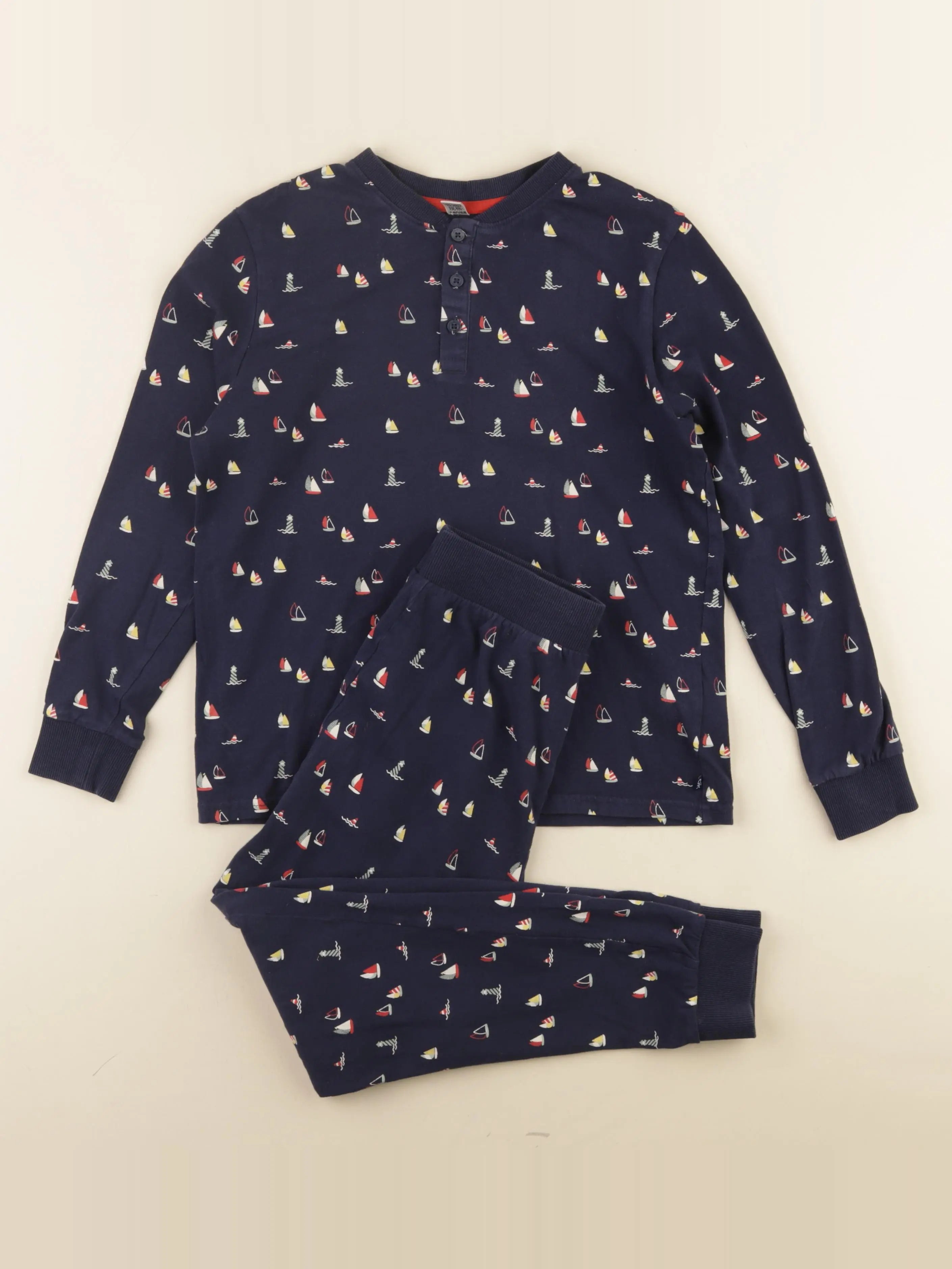 Okaidi - pyjama coton bleu - 10 ans