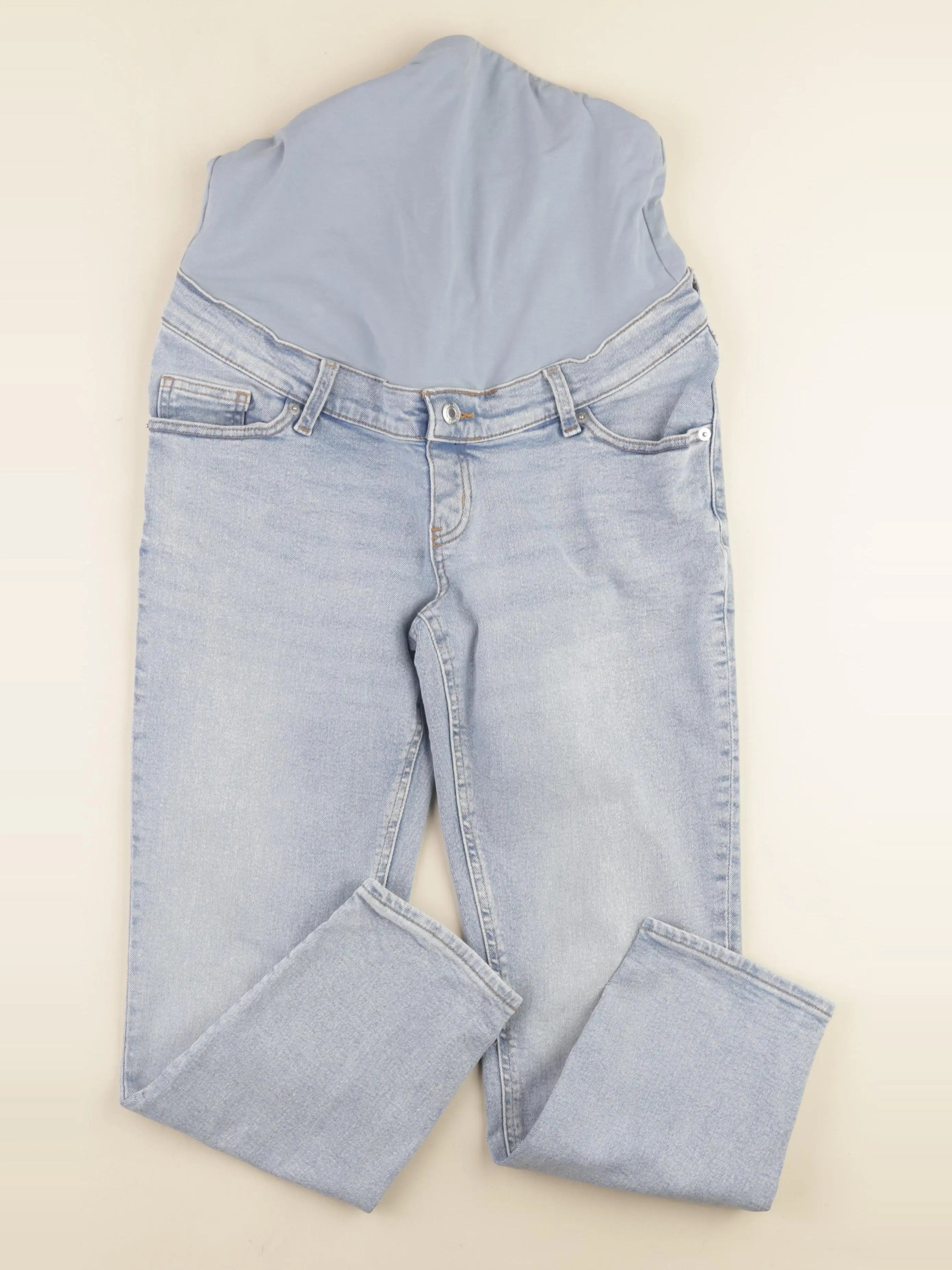 H&M - jean grossesse bleu - s