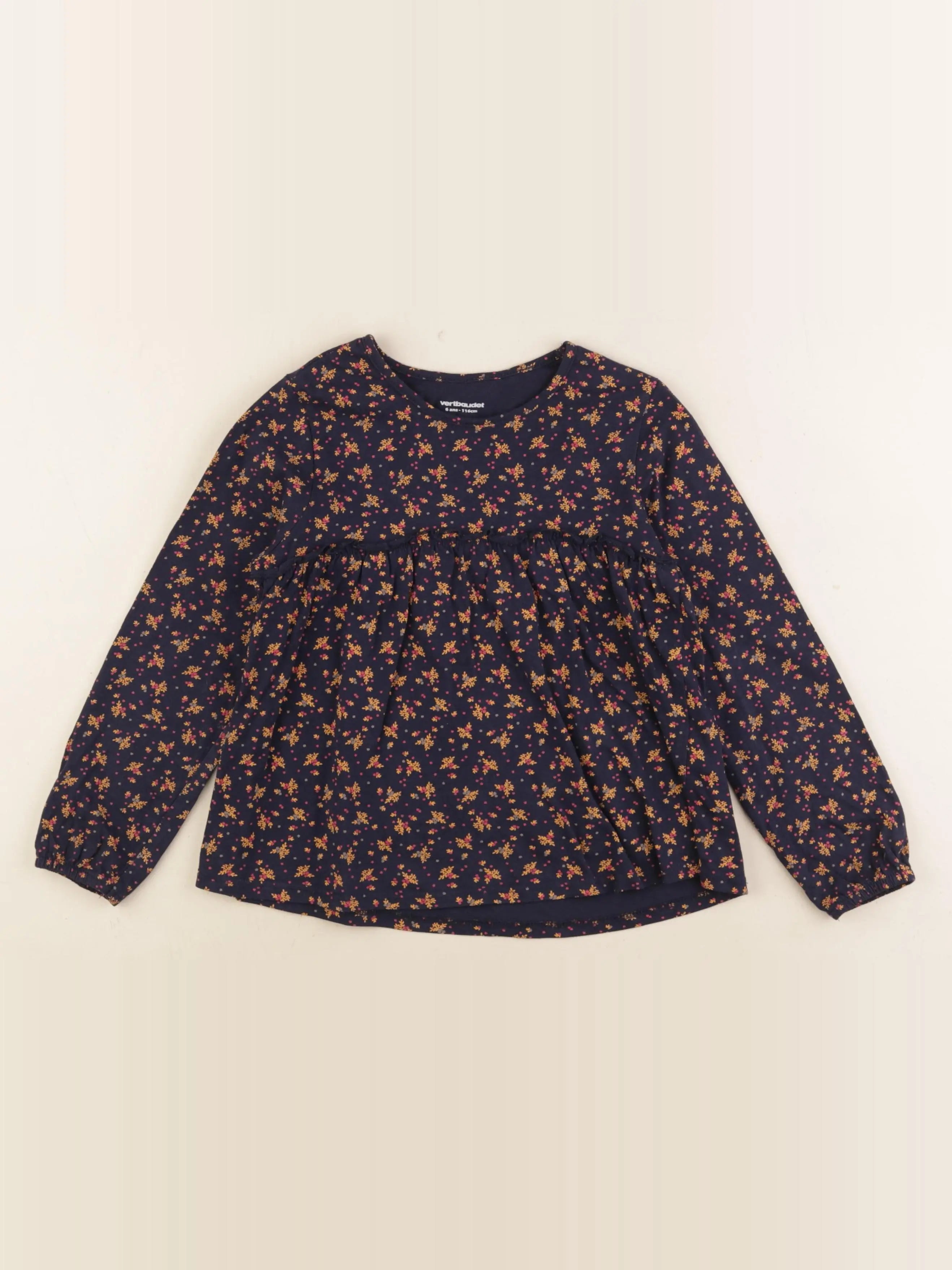 Vertbaudet - tee-shirt bleu - 6 ans