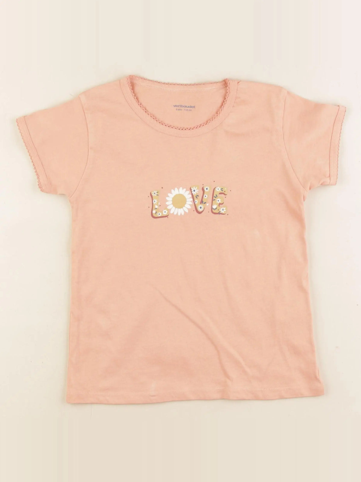 Vertbaudet - tee-shirt orange - 6 ans