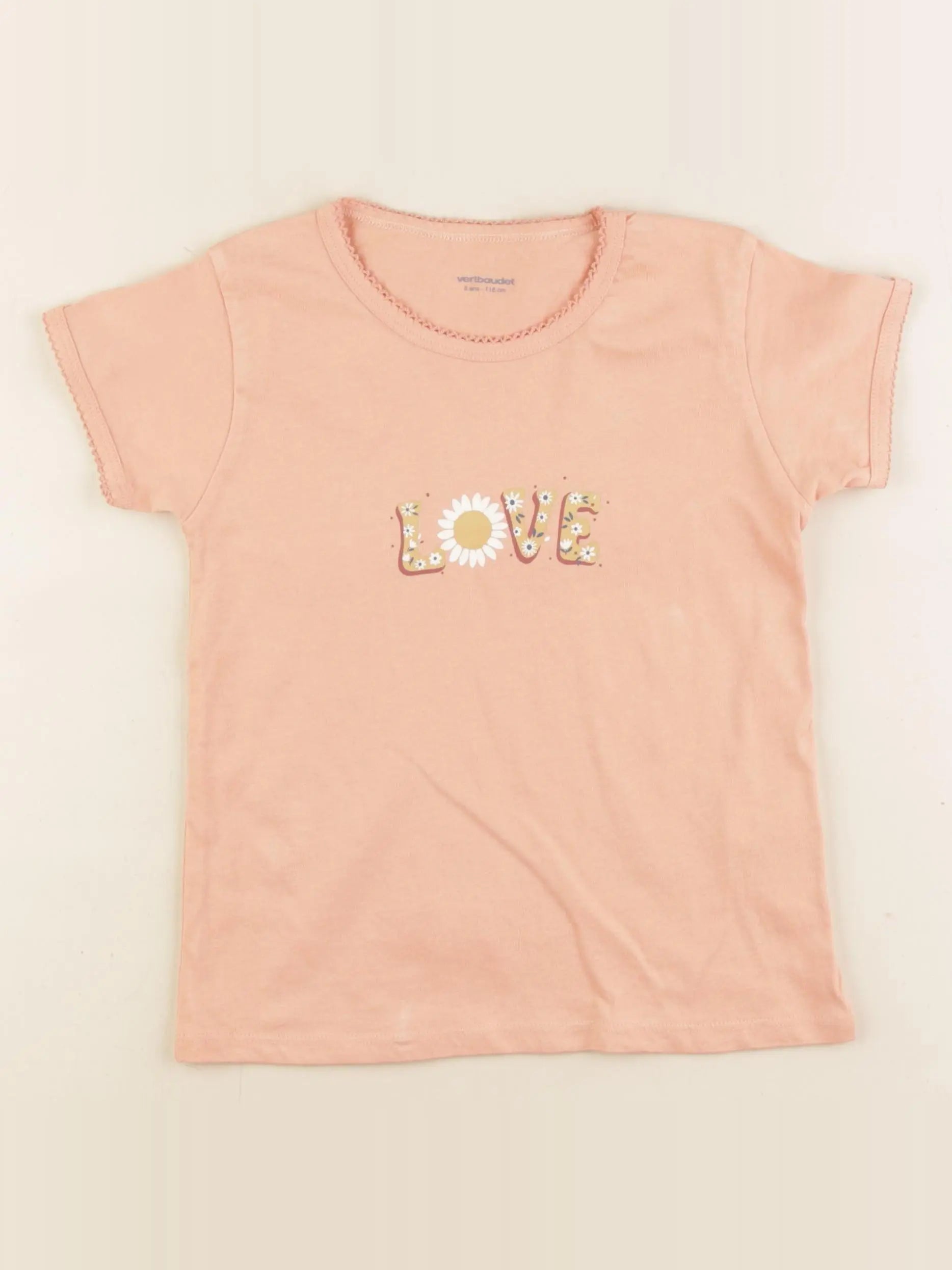 Vertbaudet - tee-shirt orange - 6 ans