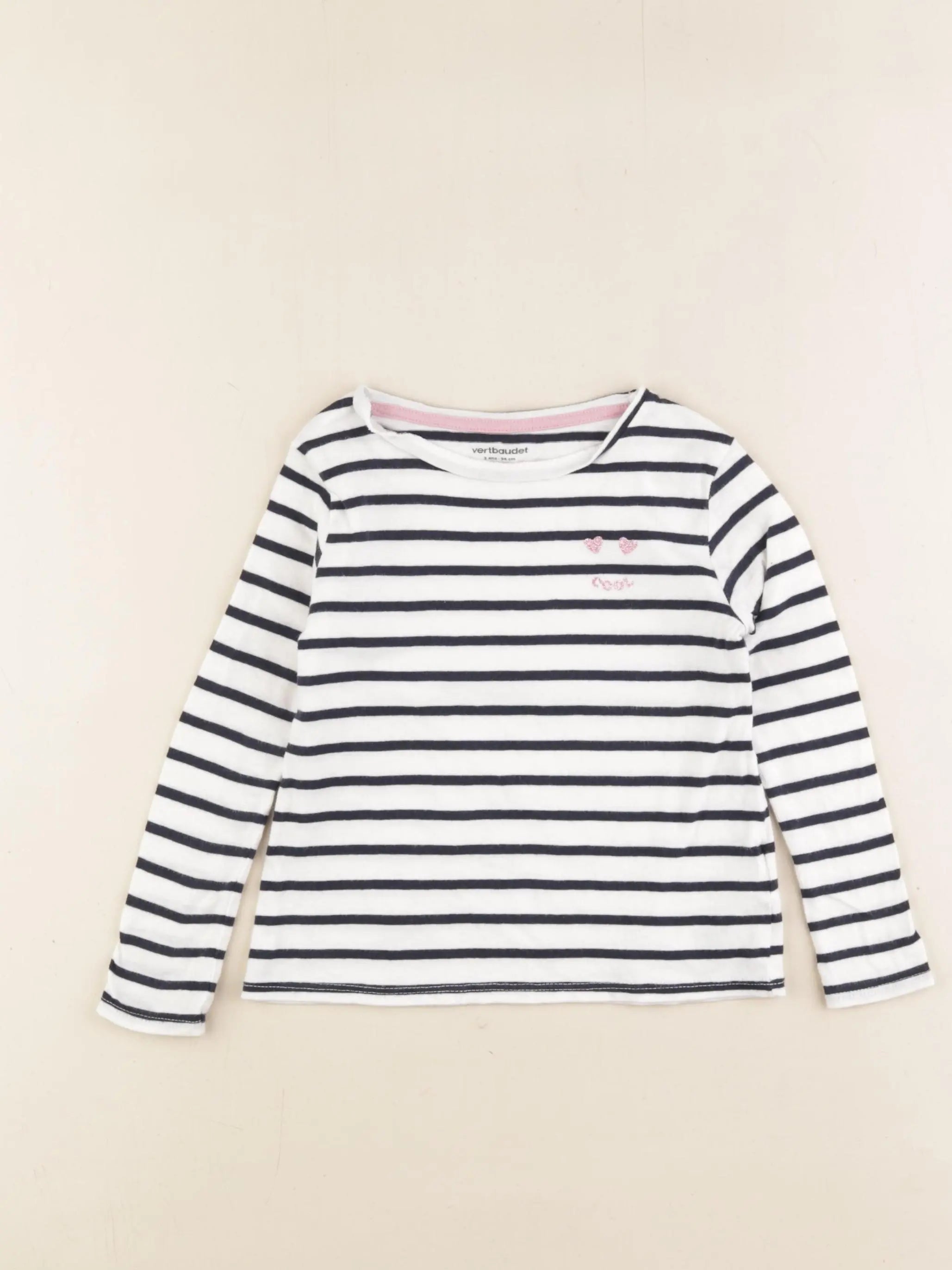 Vertbaudet - tee-shirt blanc - 3 ans