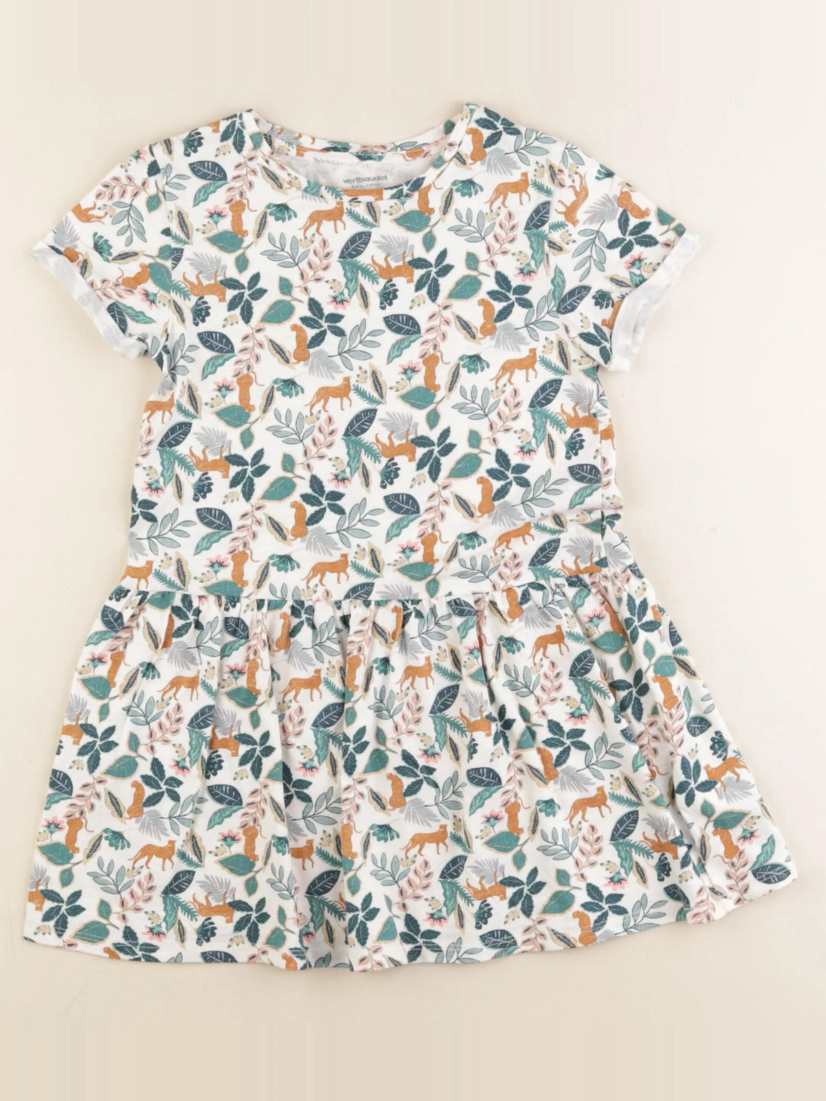 Vertbaudet - robe multicolore - 6 ans