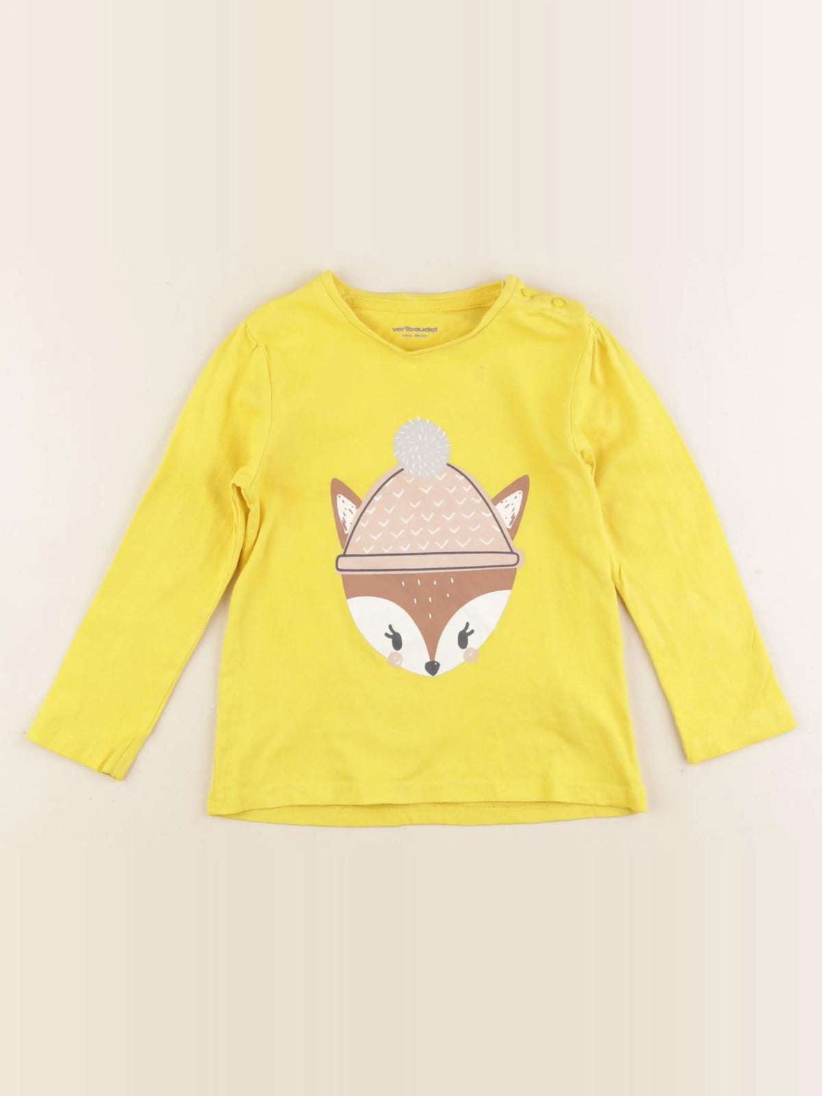 Vertbaudet - tee-shirt jaune - 2 ans