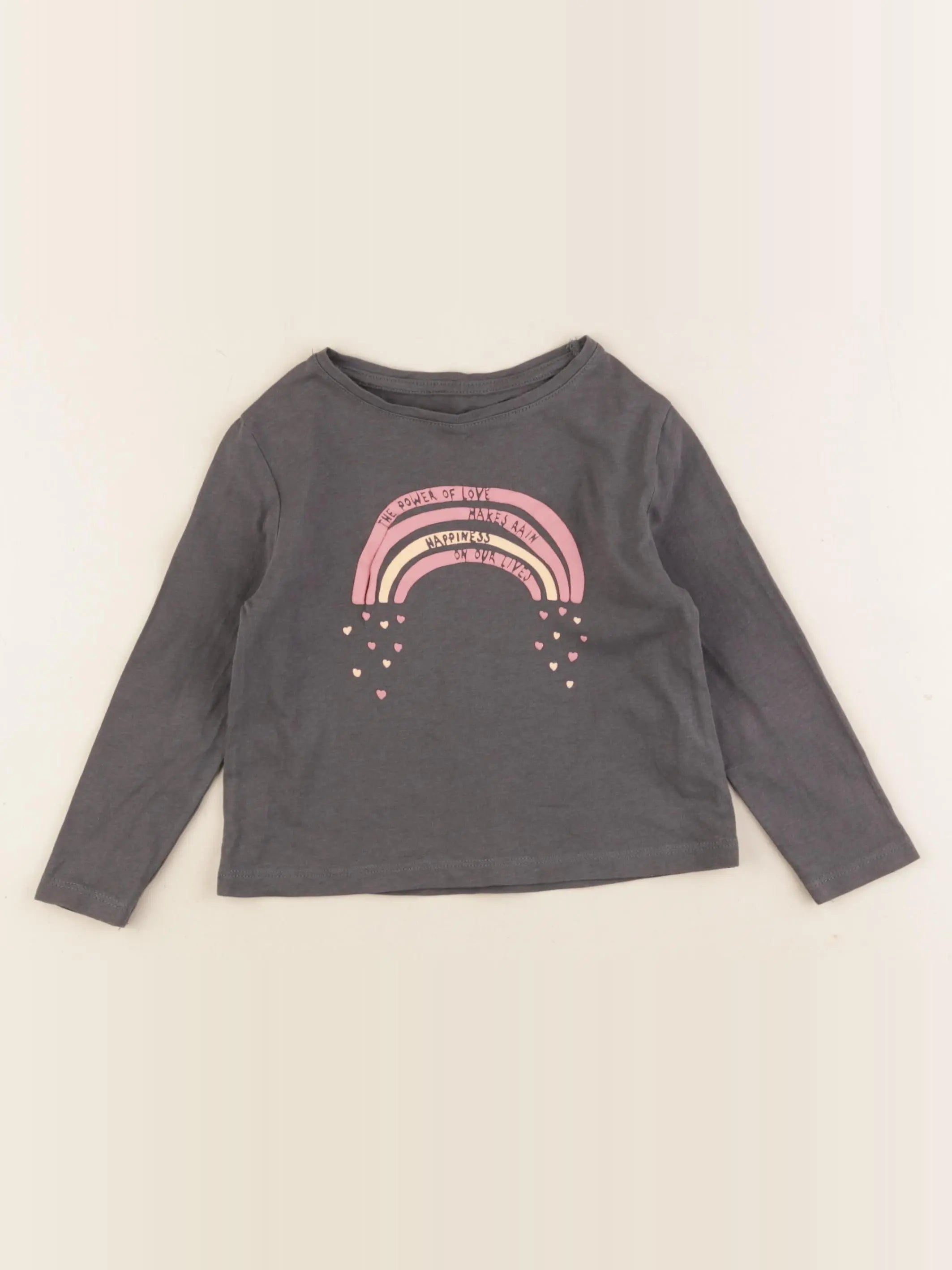 Vertbaudet - tee-shirt gris - 2 ans