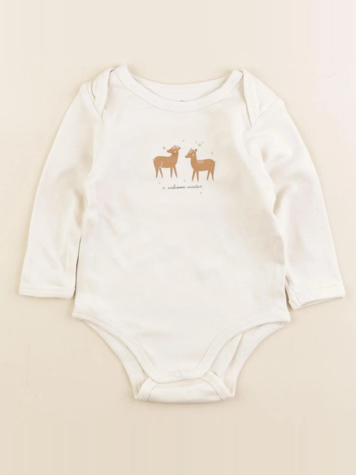 Vertbaudet - body beige - 9 mois