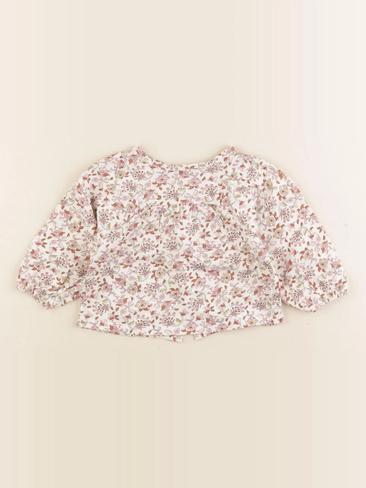 Vertbaudet - tee-shirt beige - 6 mois