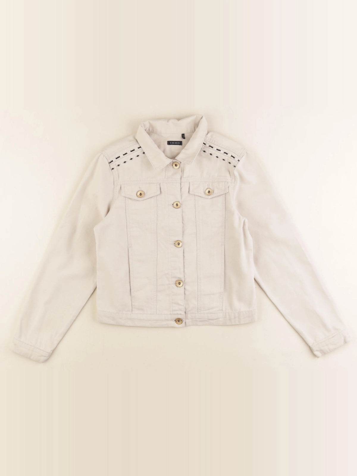 IKKS - veste imprimé au dos beige - 10 ans