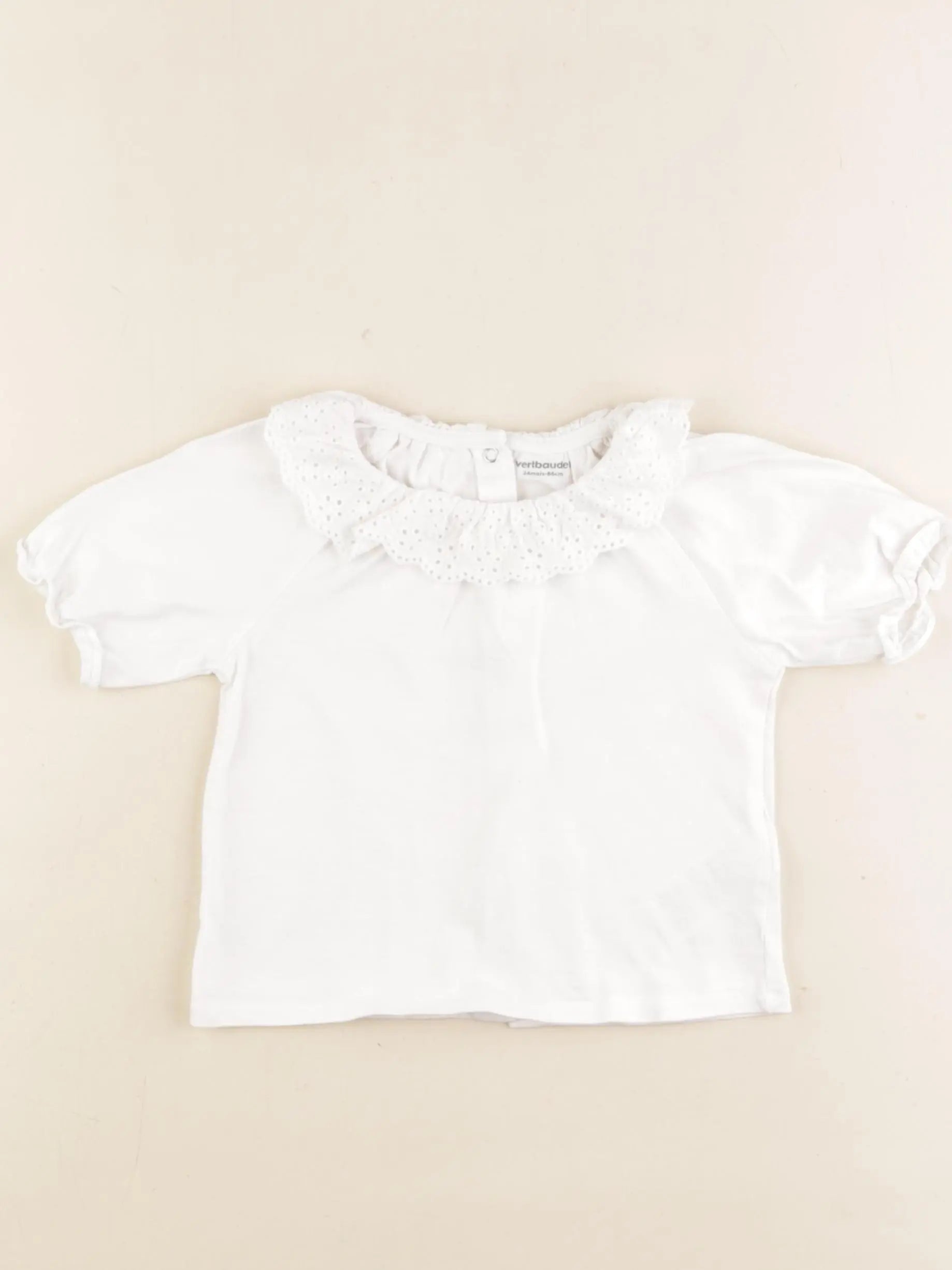 Vertbaudet - tee-shirt blanc - 24 mois
