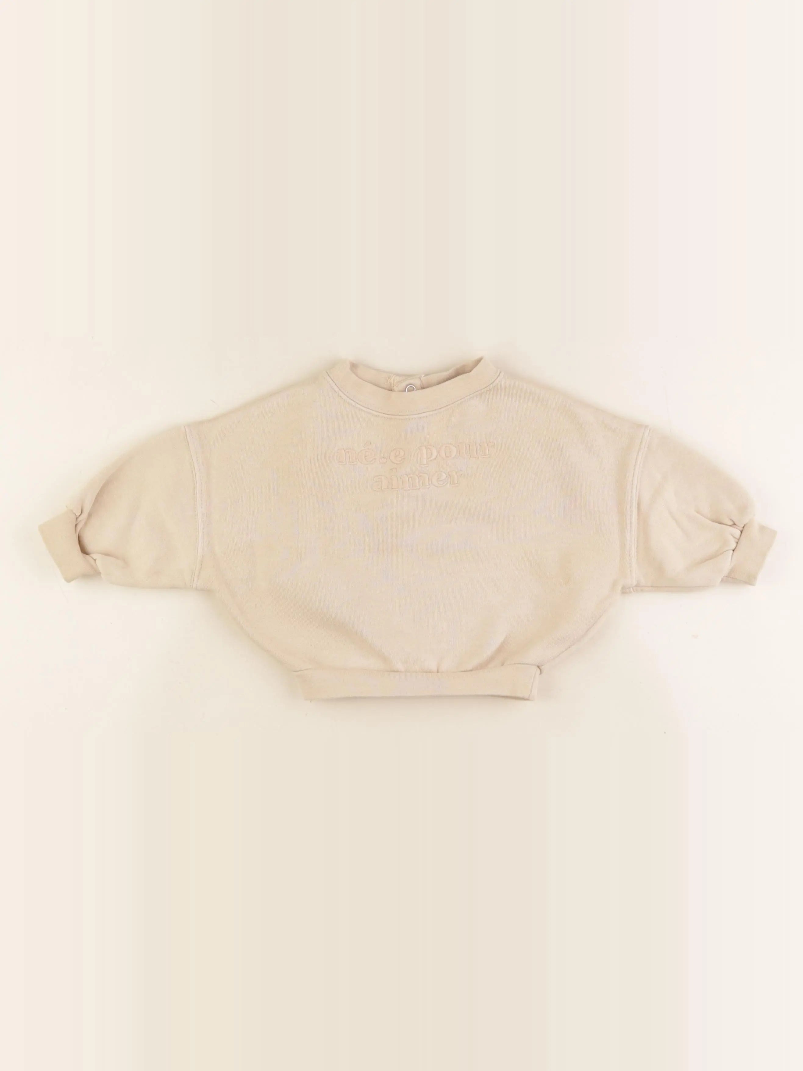 Emoi emoi - sweat beige - 6 mois