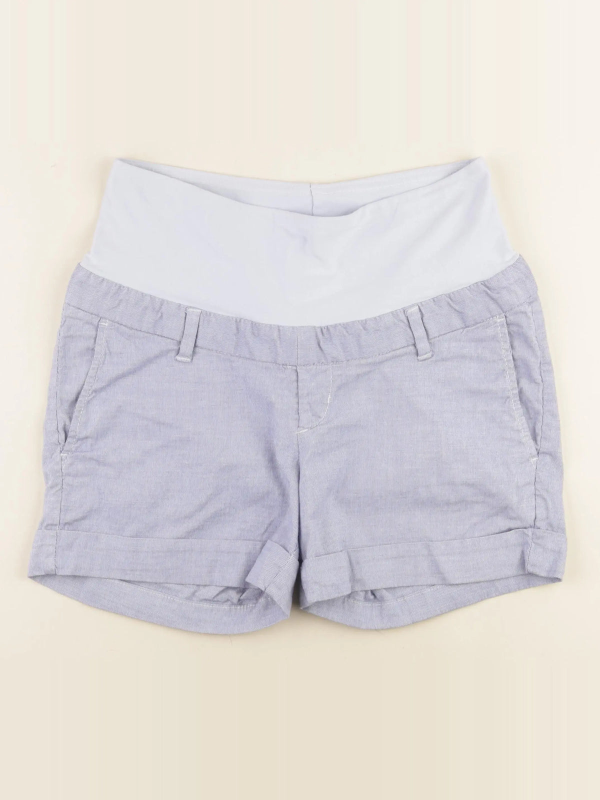 H&M - short grossesse bleu, blanc - 36