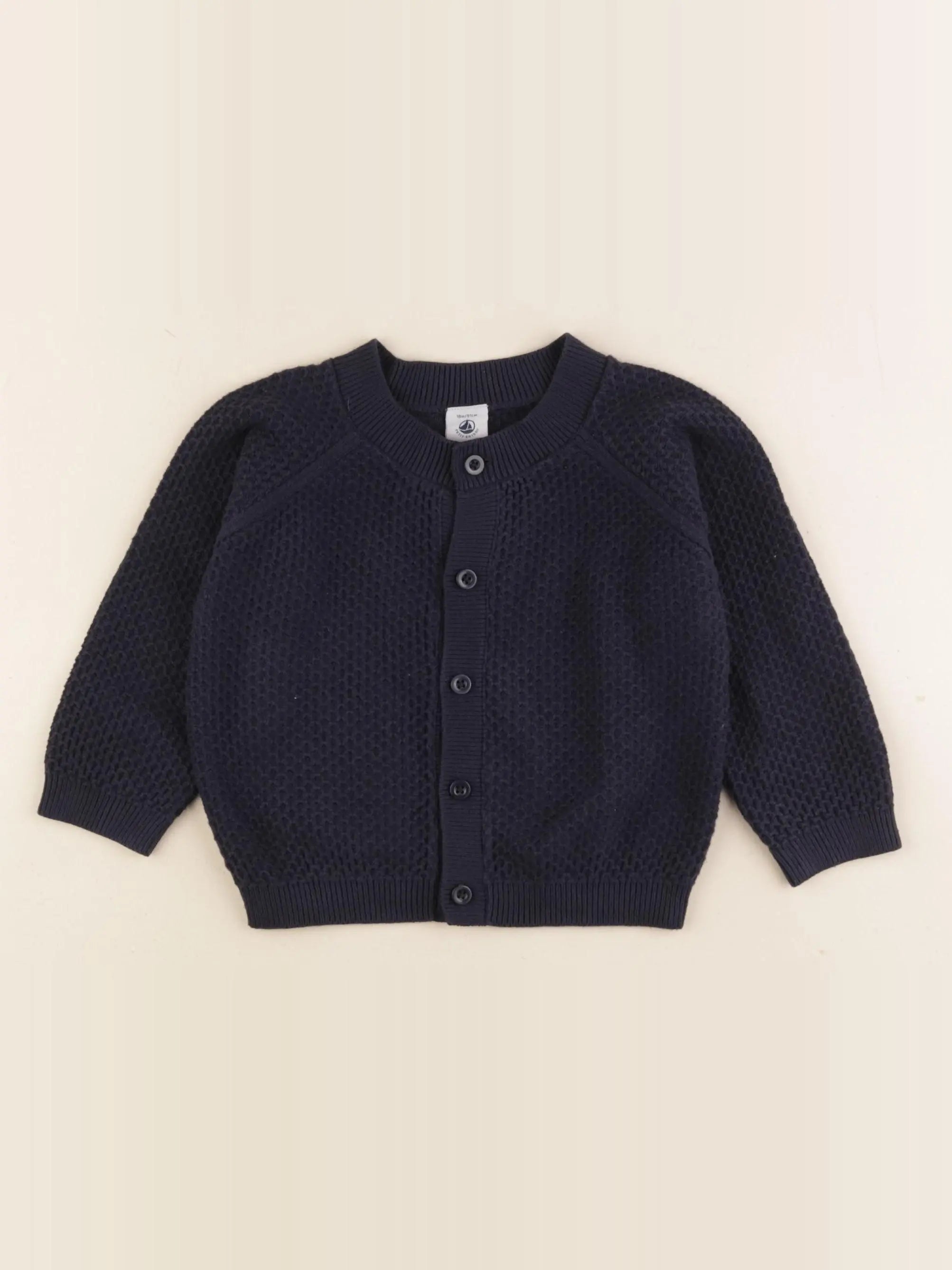 Petit Bateau - gilet bleu - 18 mois