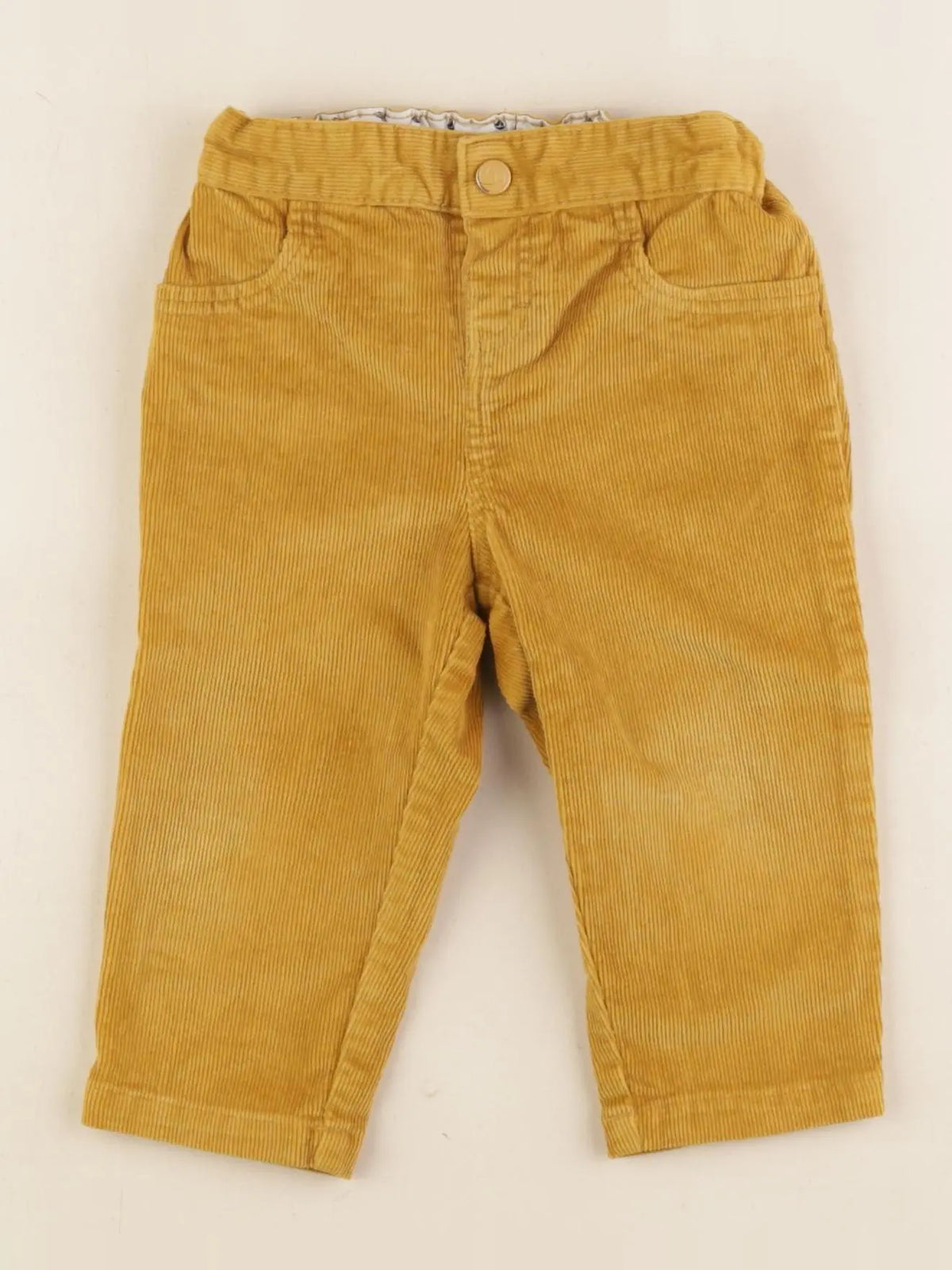 Petit Bateau - pantalon jaune - 12 mois