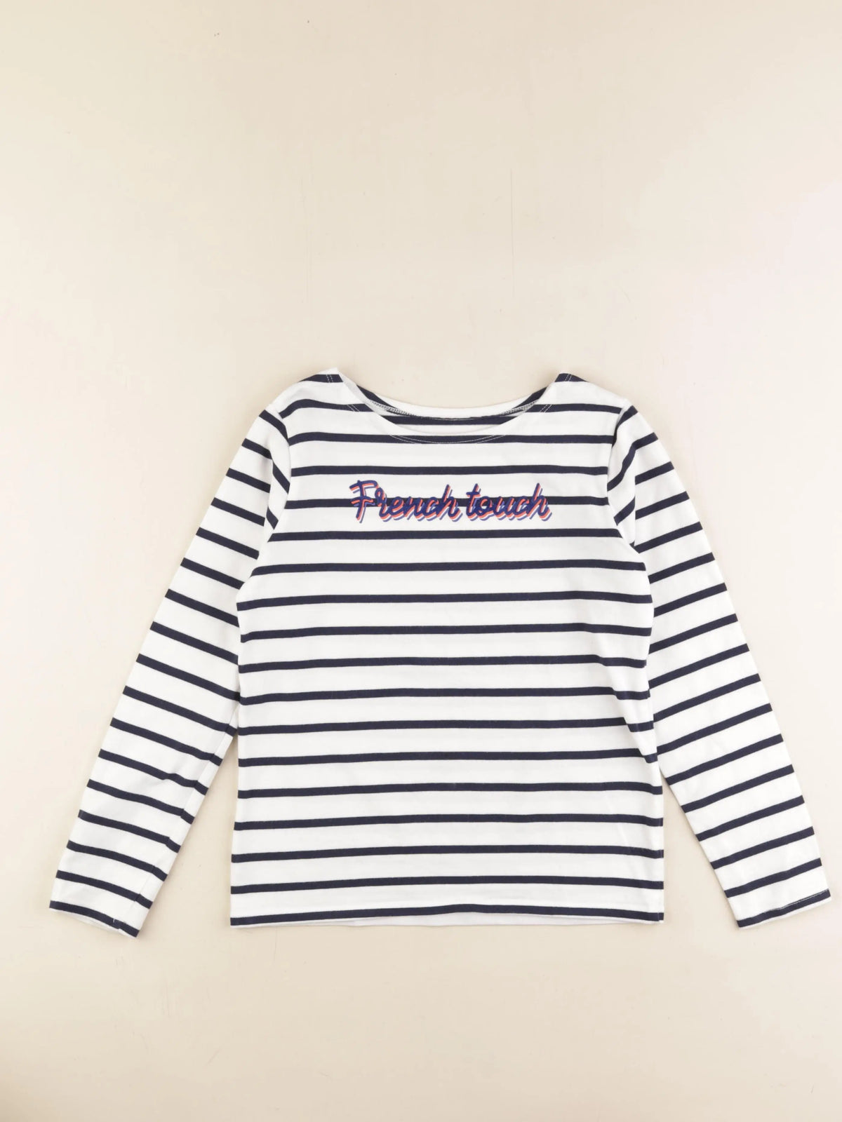 Monoprix - tee-shirt blanc, bleu - 10 ans