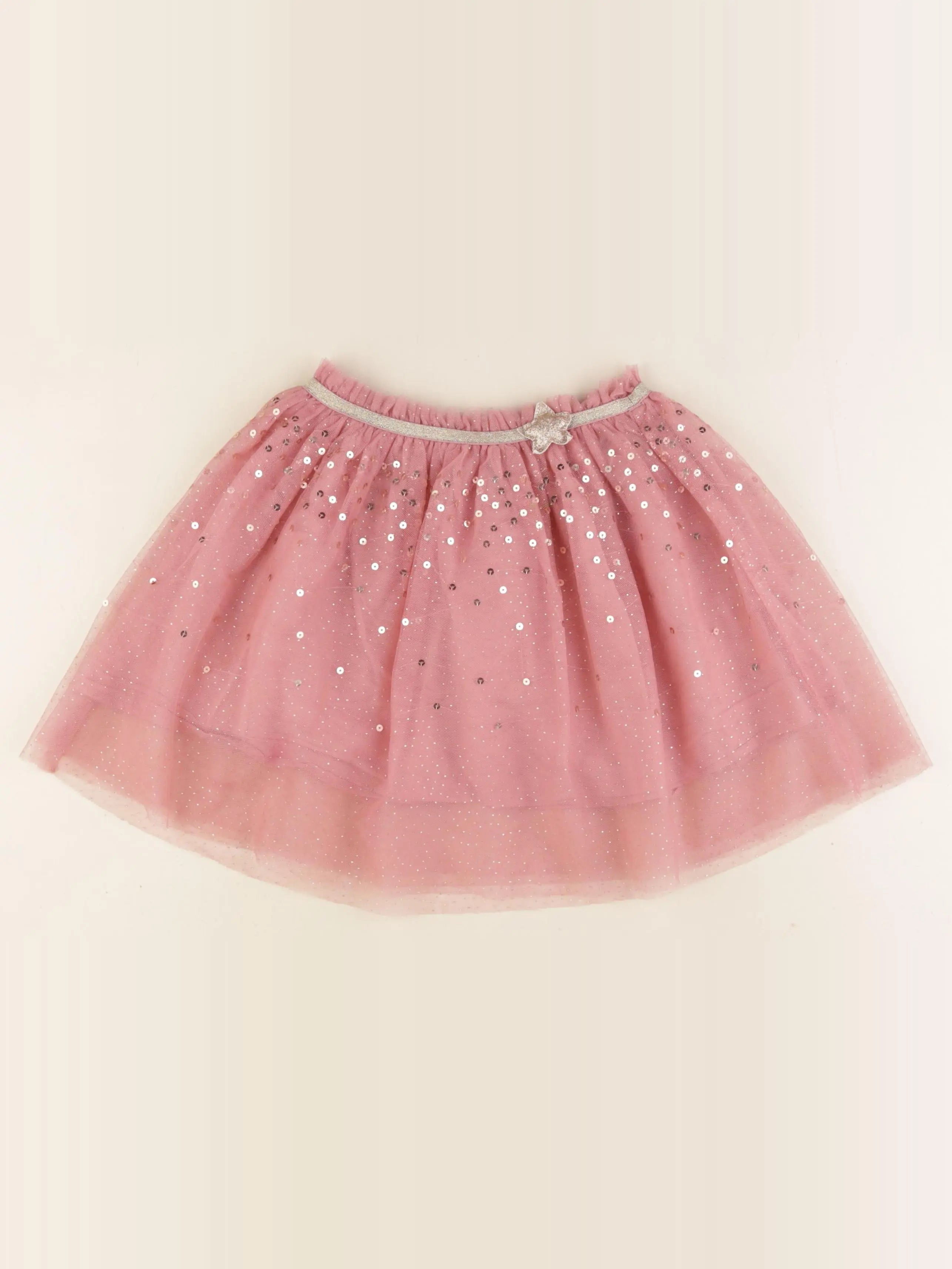 Vertbaudet - jupe rose, or - 6 ans