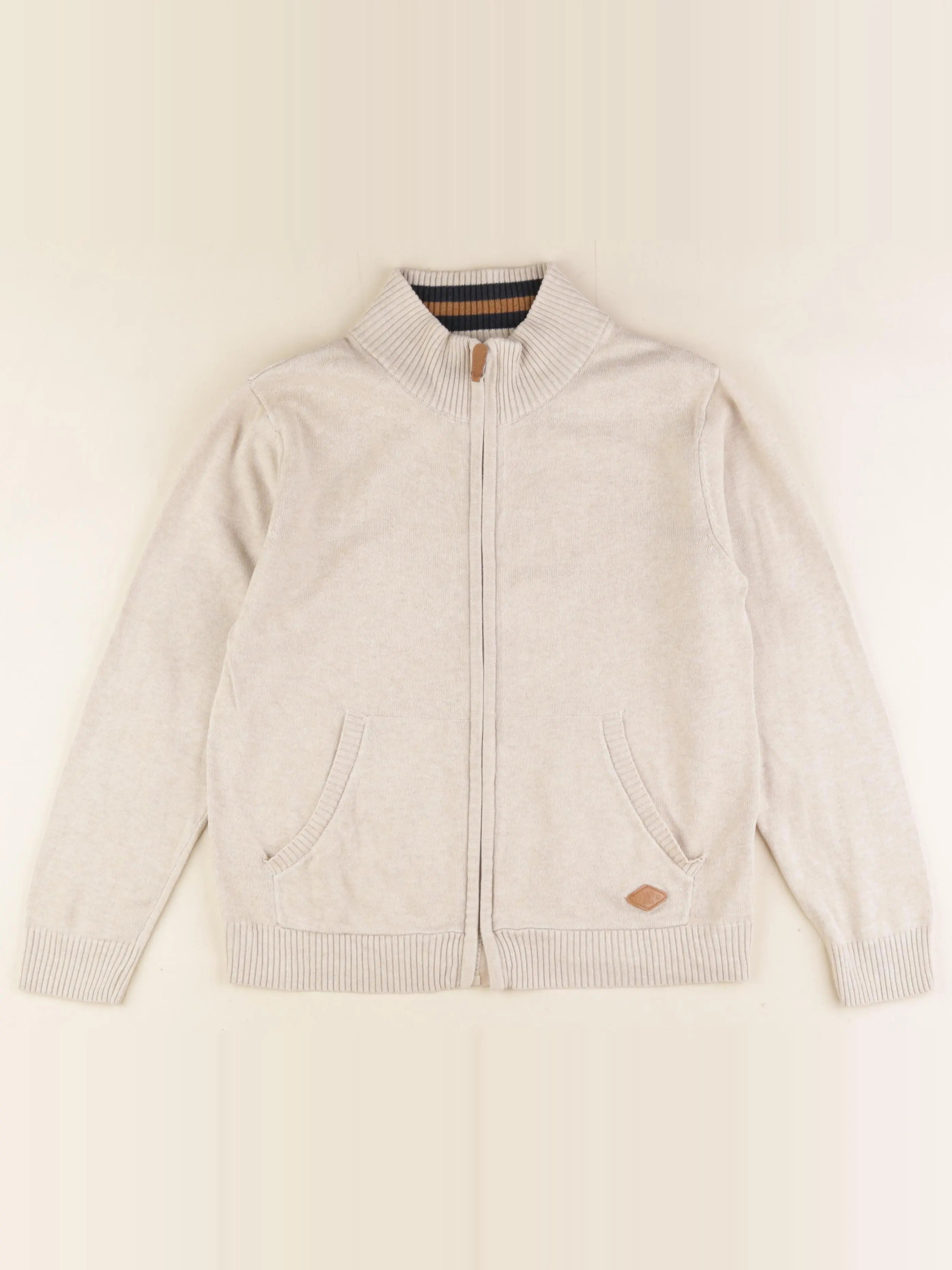 Vertbaudet - gilet beige - 10 ans