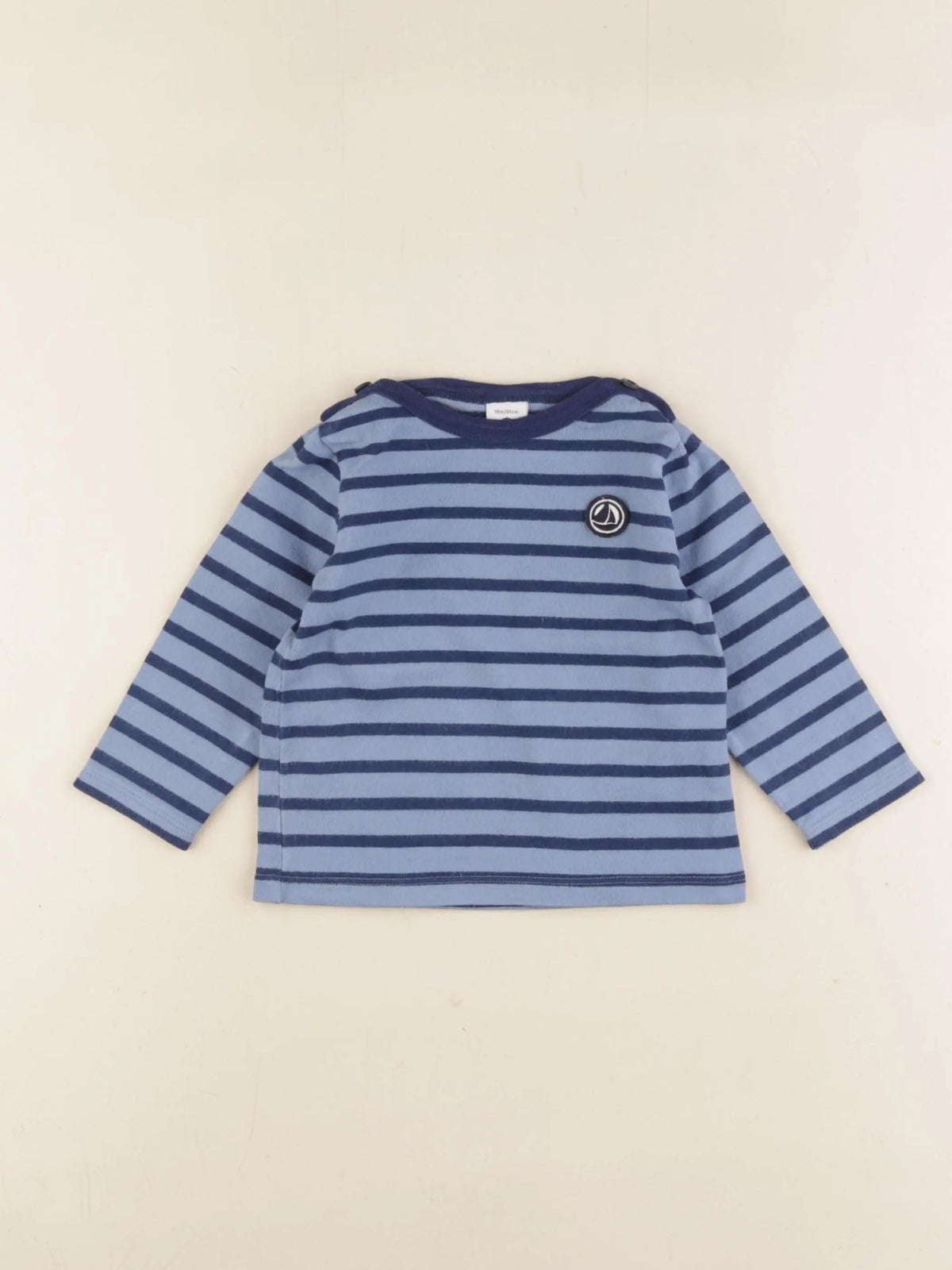 Petit Bateau - tee-shirt bleu - 18 mois