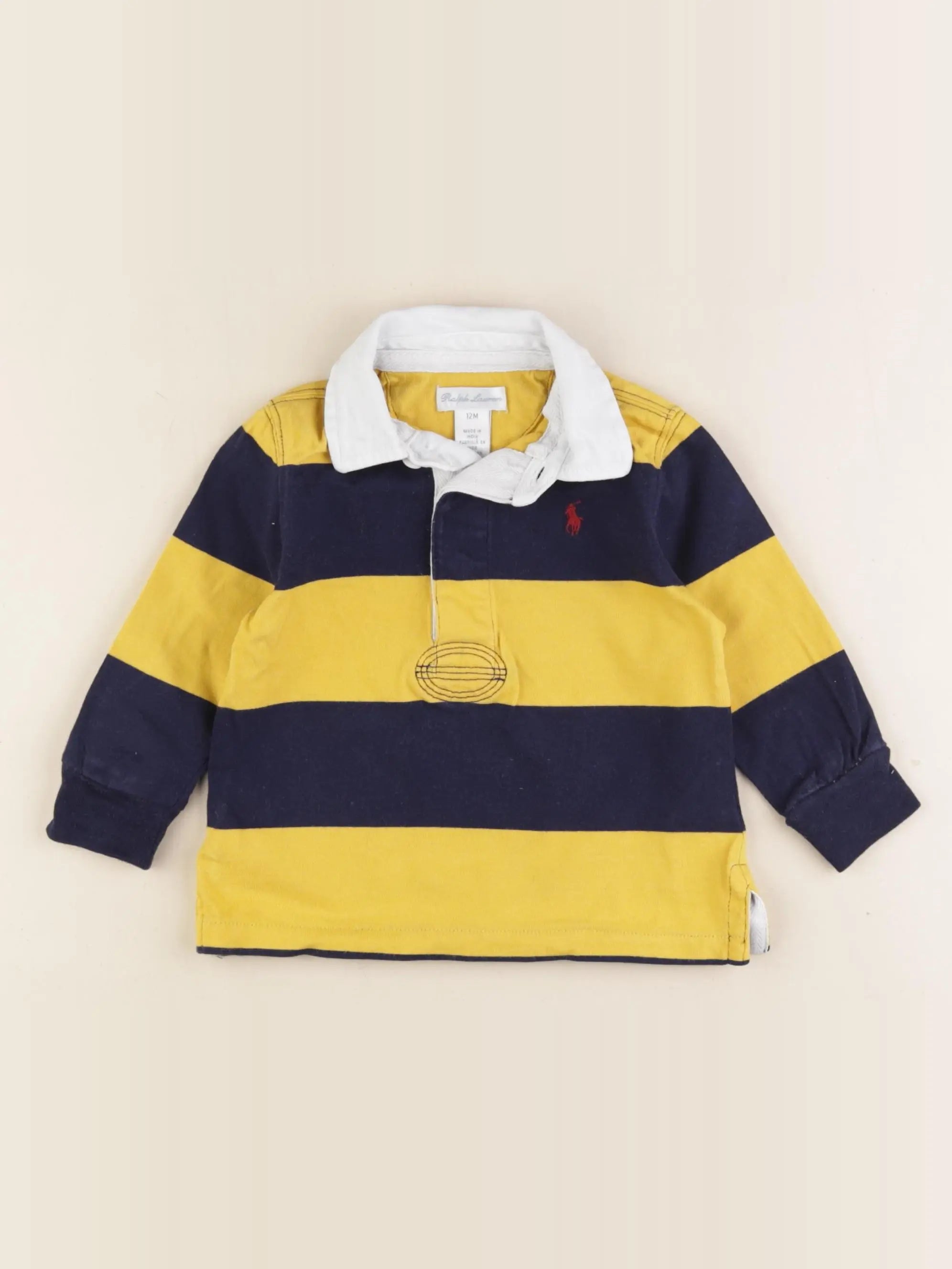 Ralph Lauren - polo jaune, bleu - 12 mois