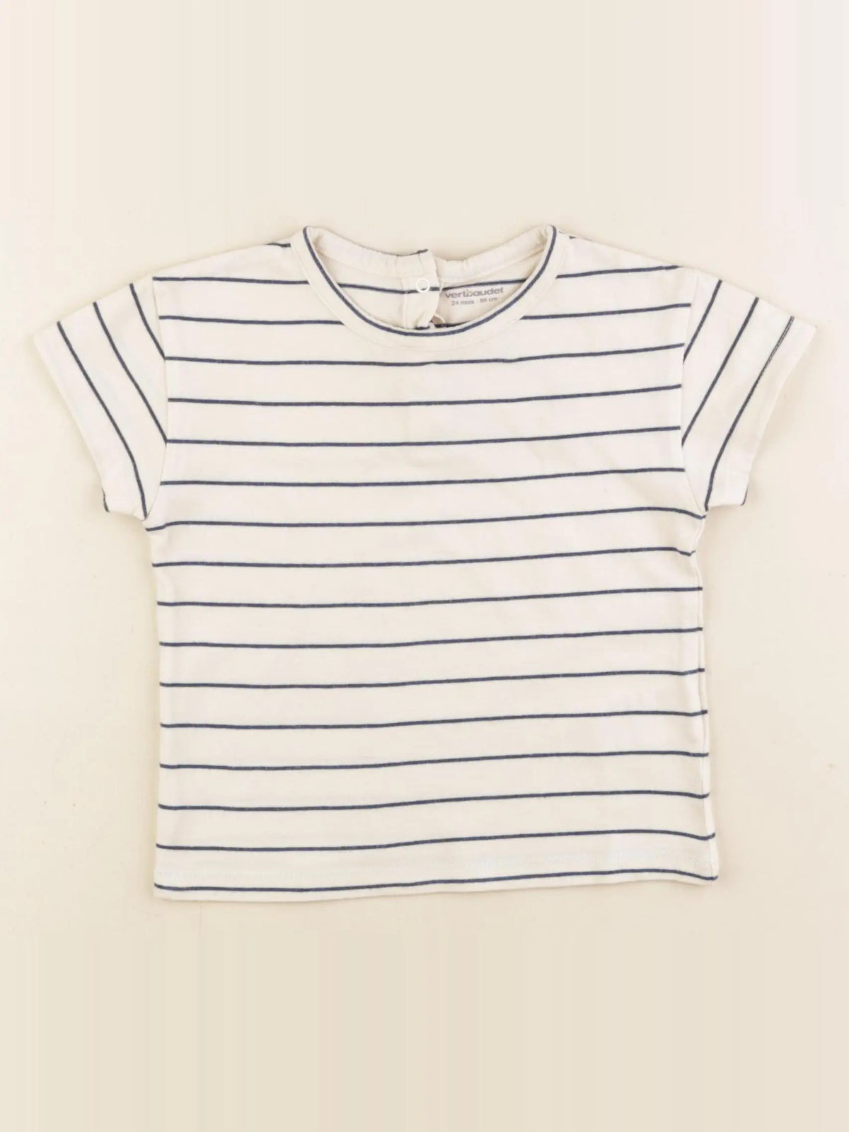 Vertbaudet - tee-shirt beige - 24 mois