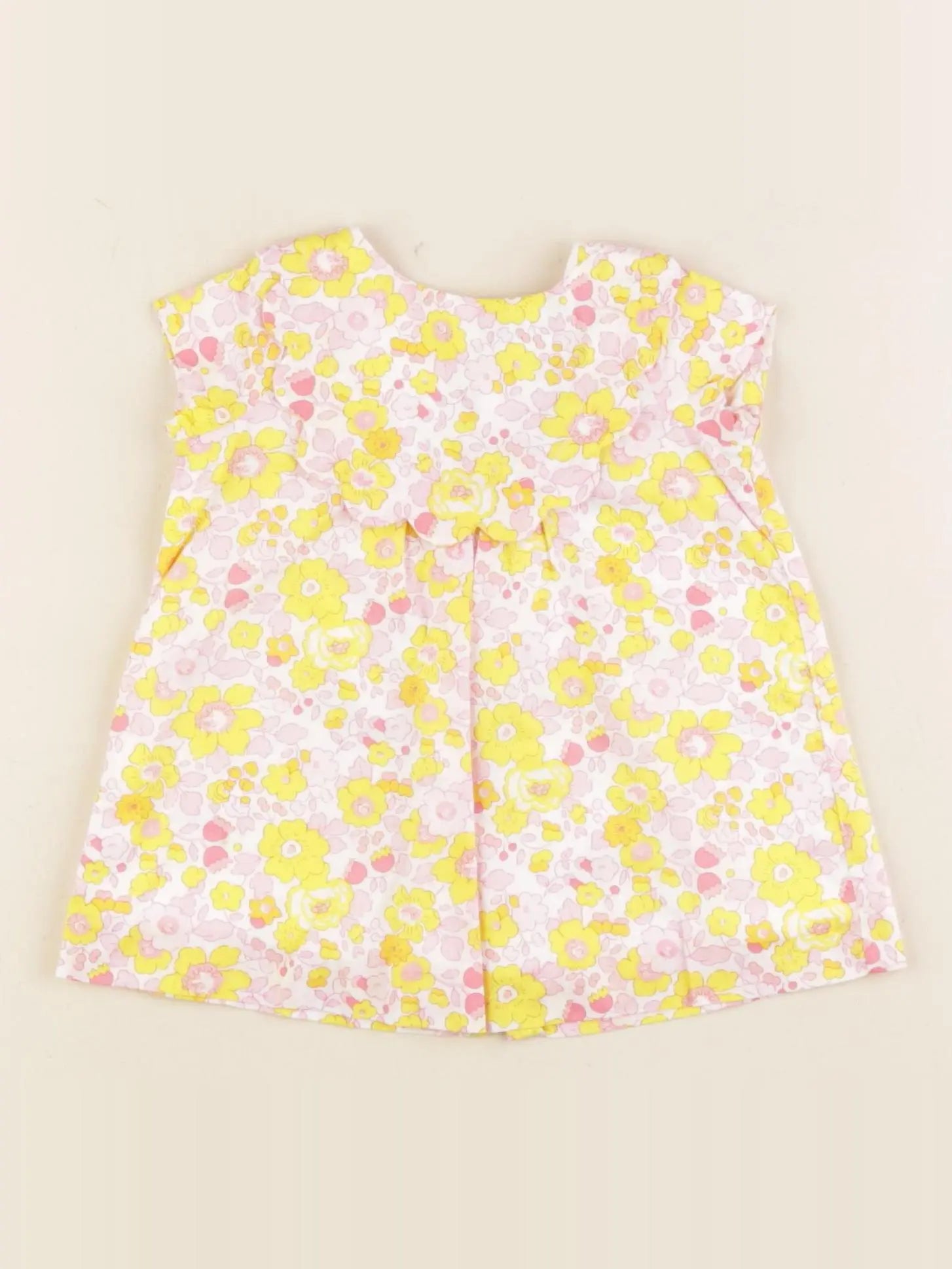 Jacadi - robe liberty jaune - 1 mois