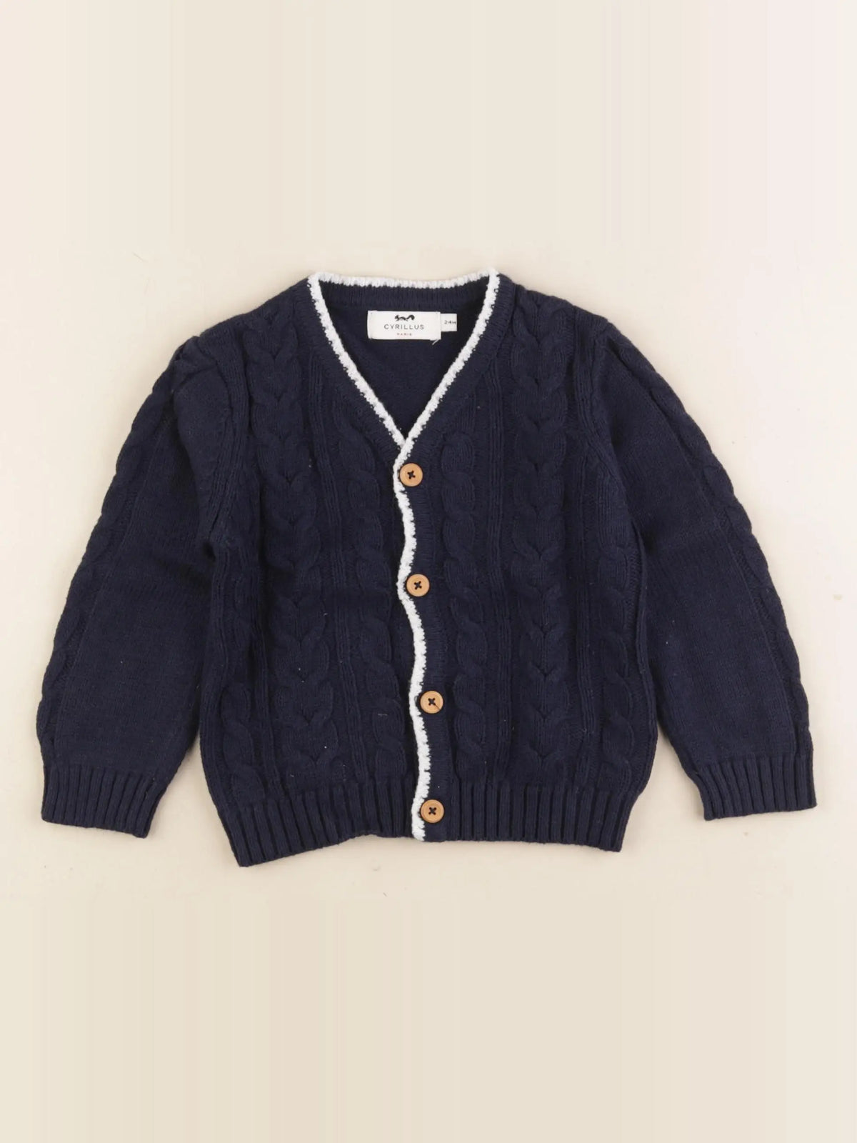 Cyrillus - gilet bleu - 24 mois