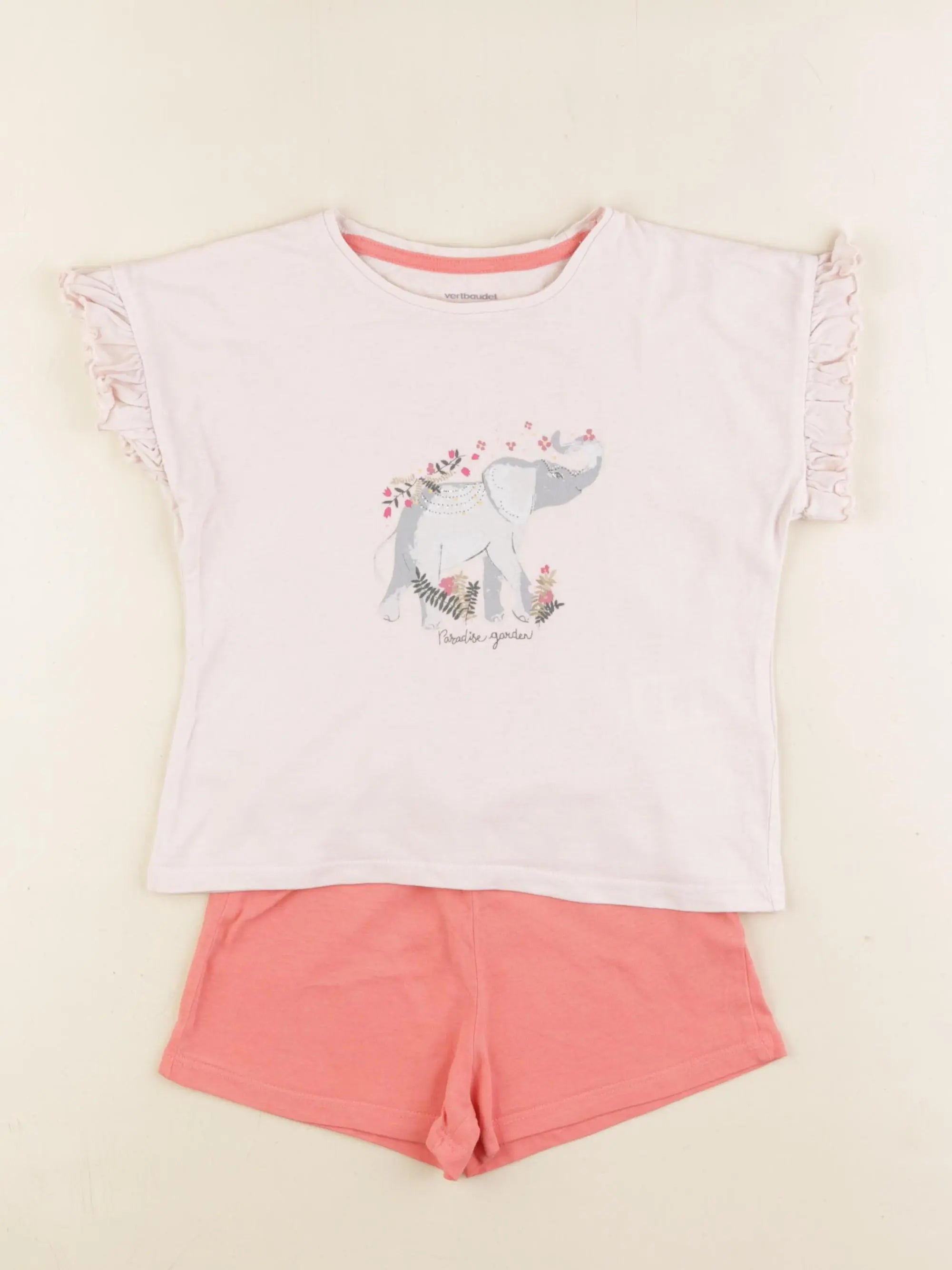 Vertbaudet - pyjama coton rouge - 4 ans