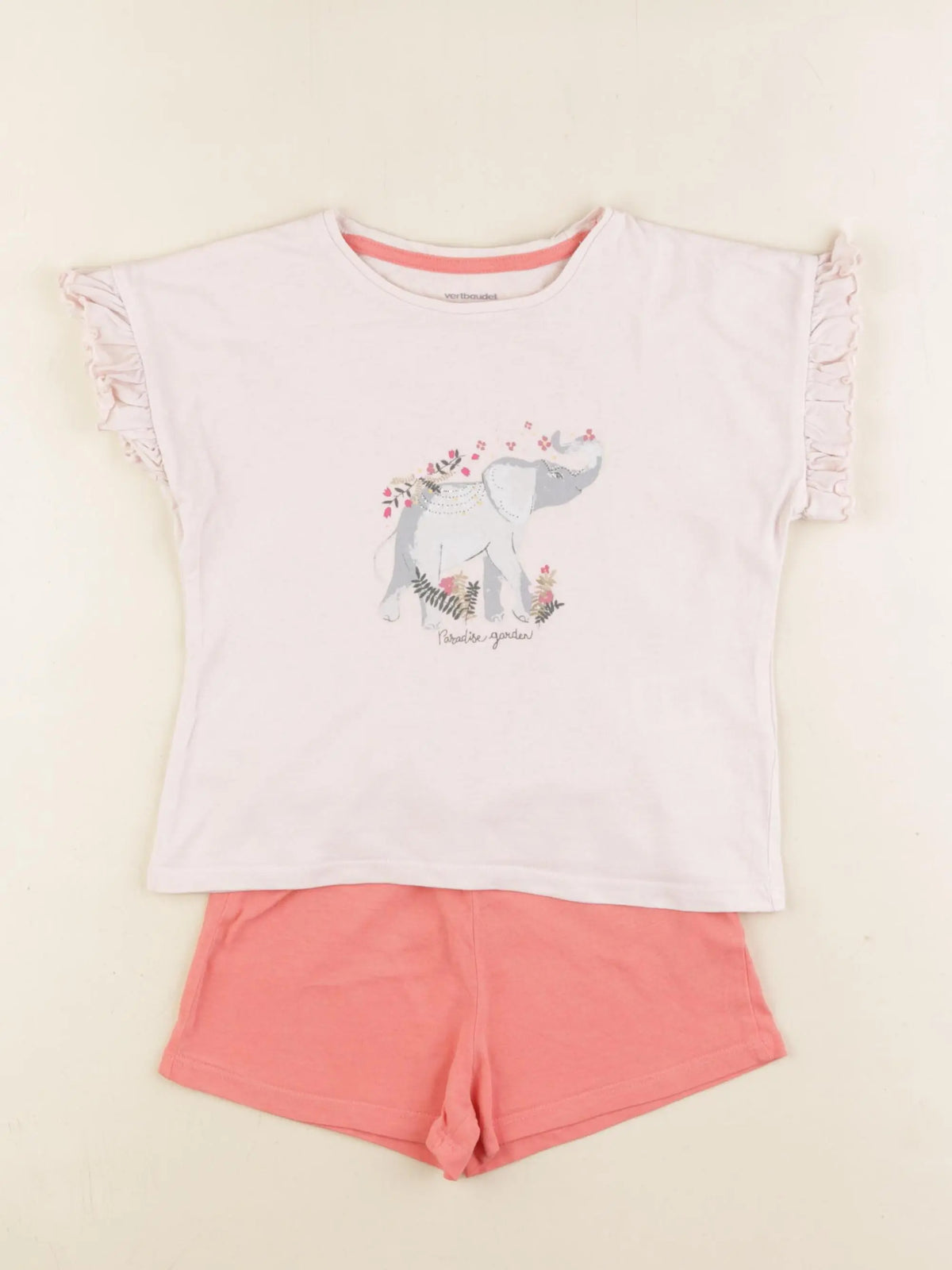 Vertbaudet - pyjama coton rouge - 4 ans